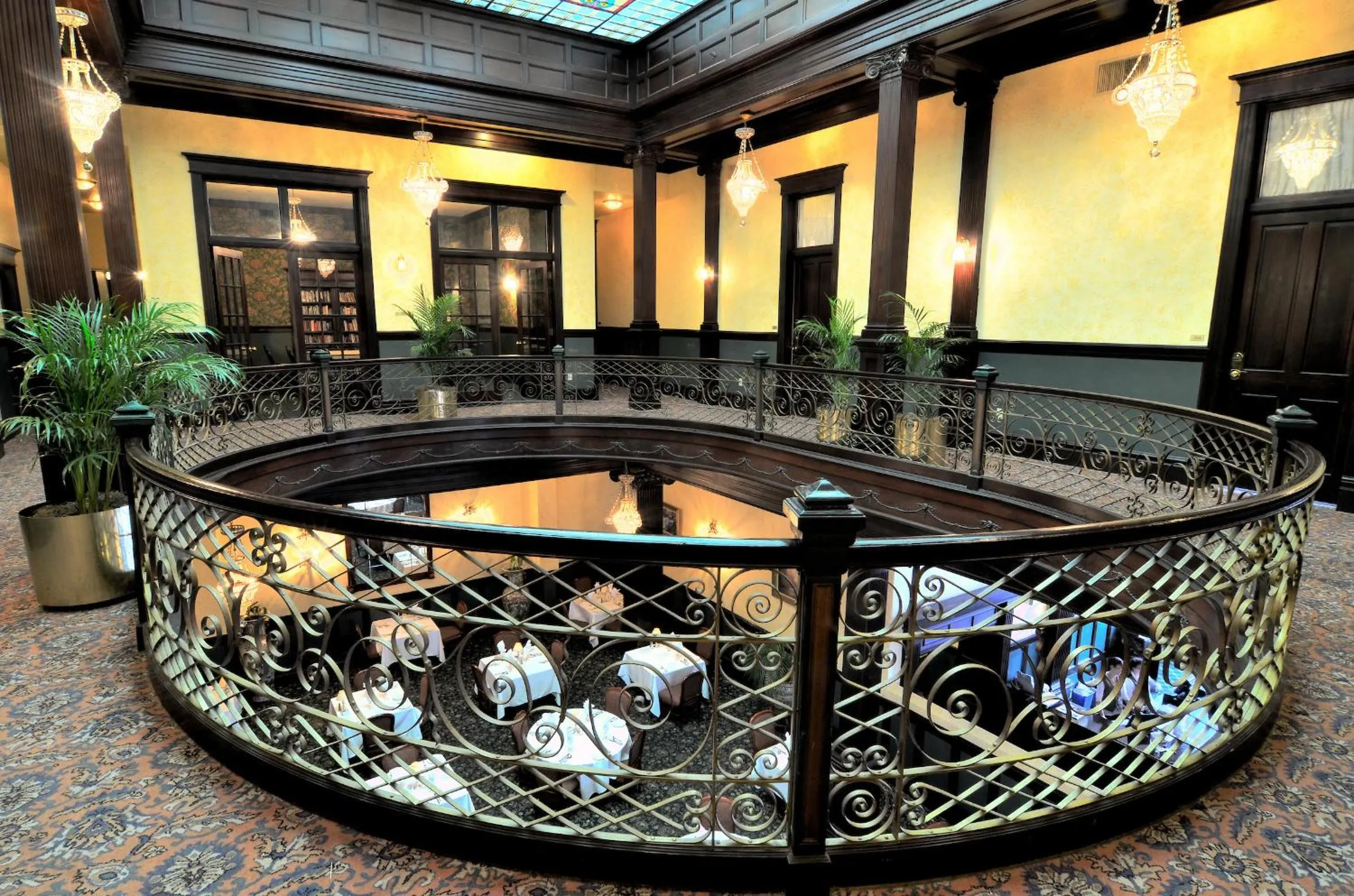 Library in Geiser Grand Hotel