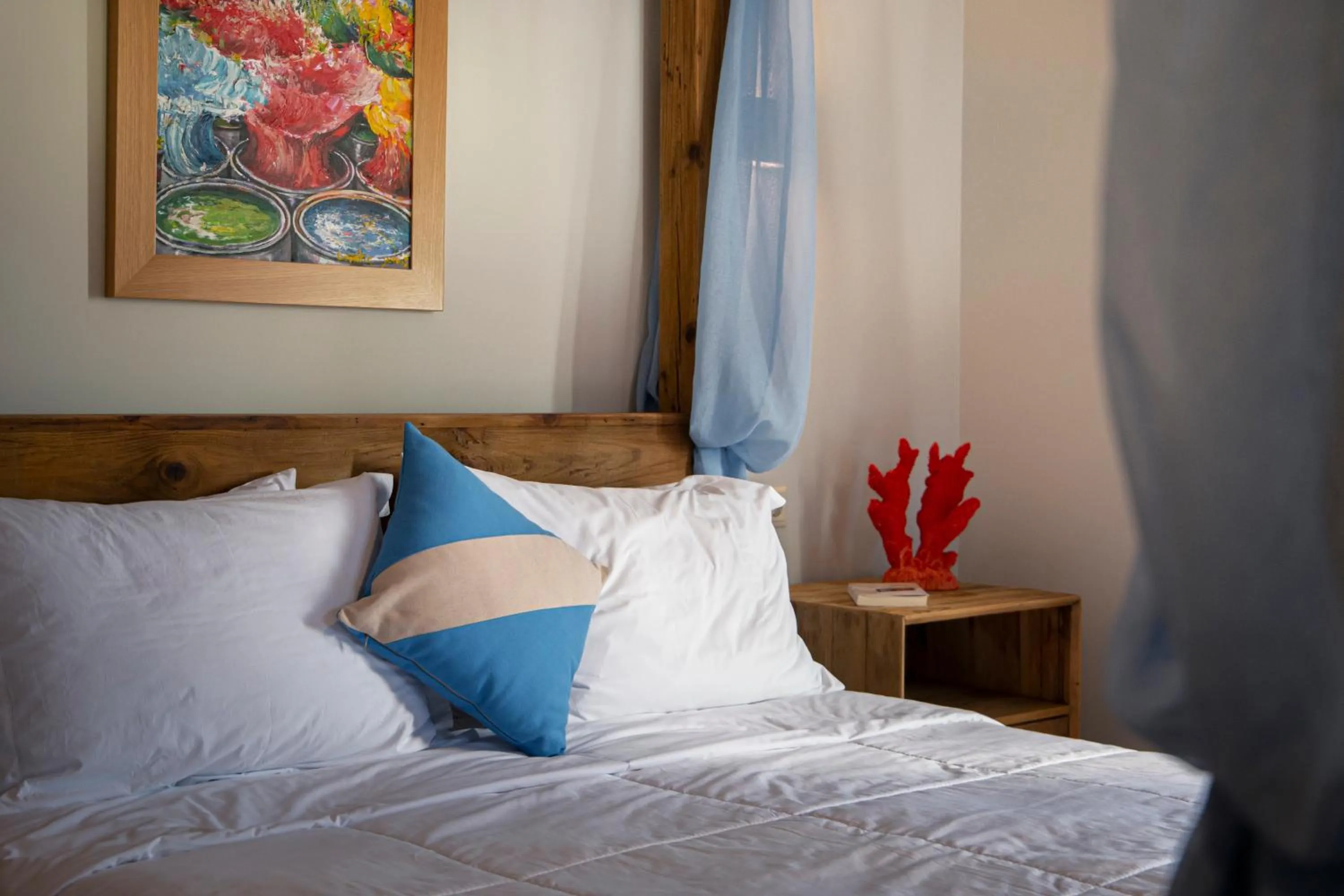 Bed in Andros 4 All Seasons Villas & Suites