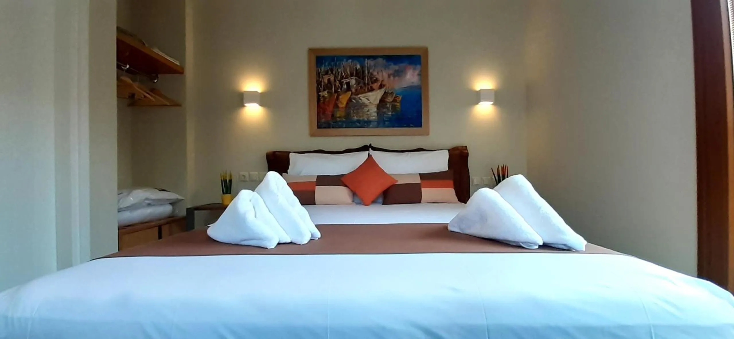 Bed in Andros 4 All Seasons Villas & Suites