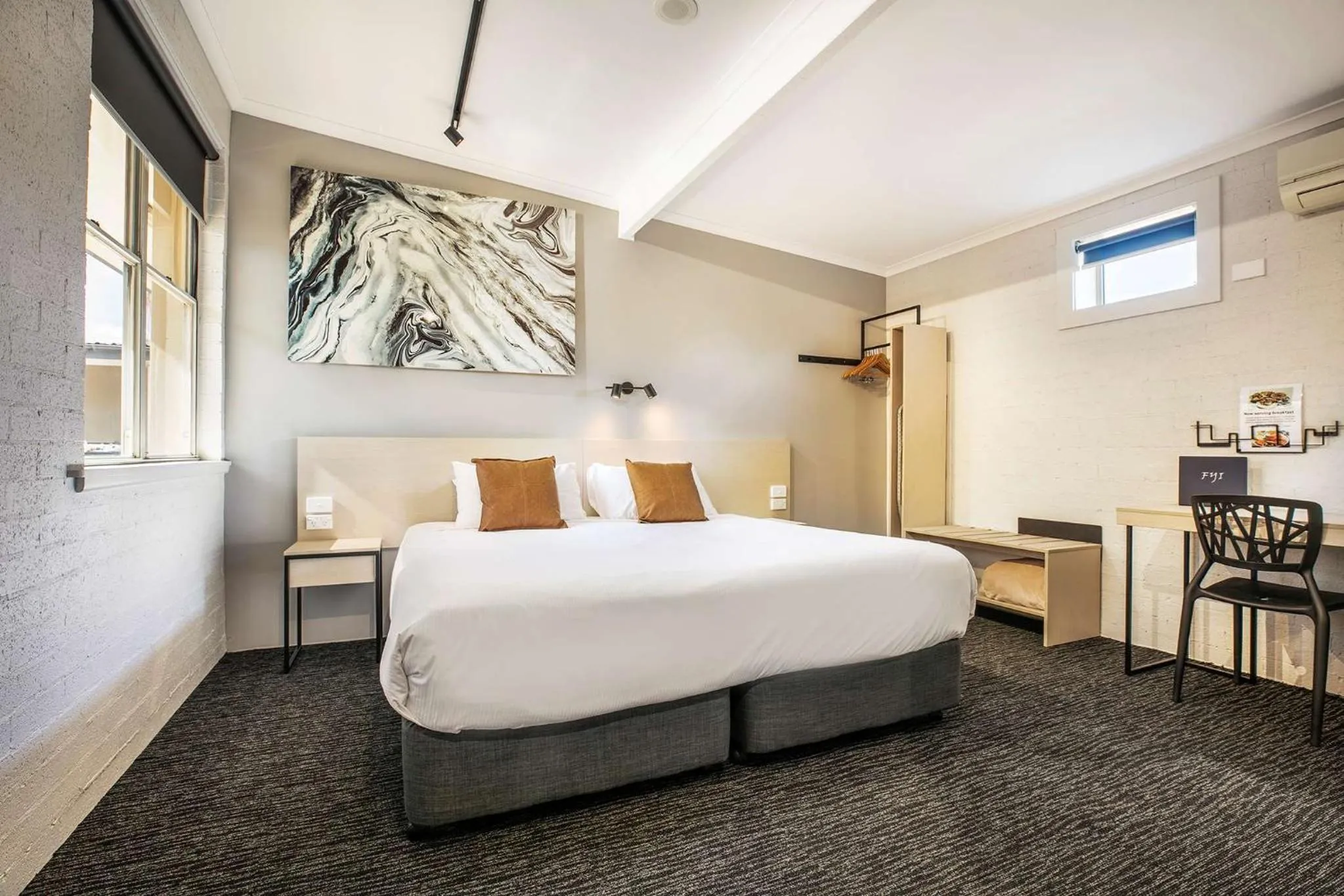 Bedroom, Bed in Nightcap at Colyton Hotel