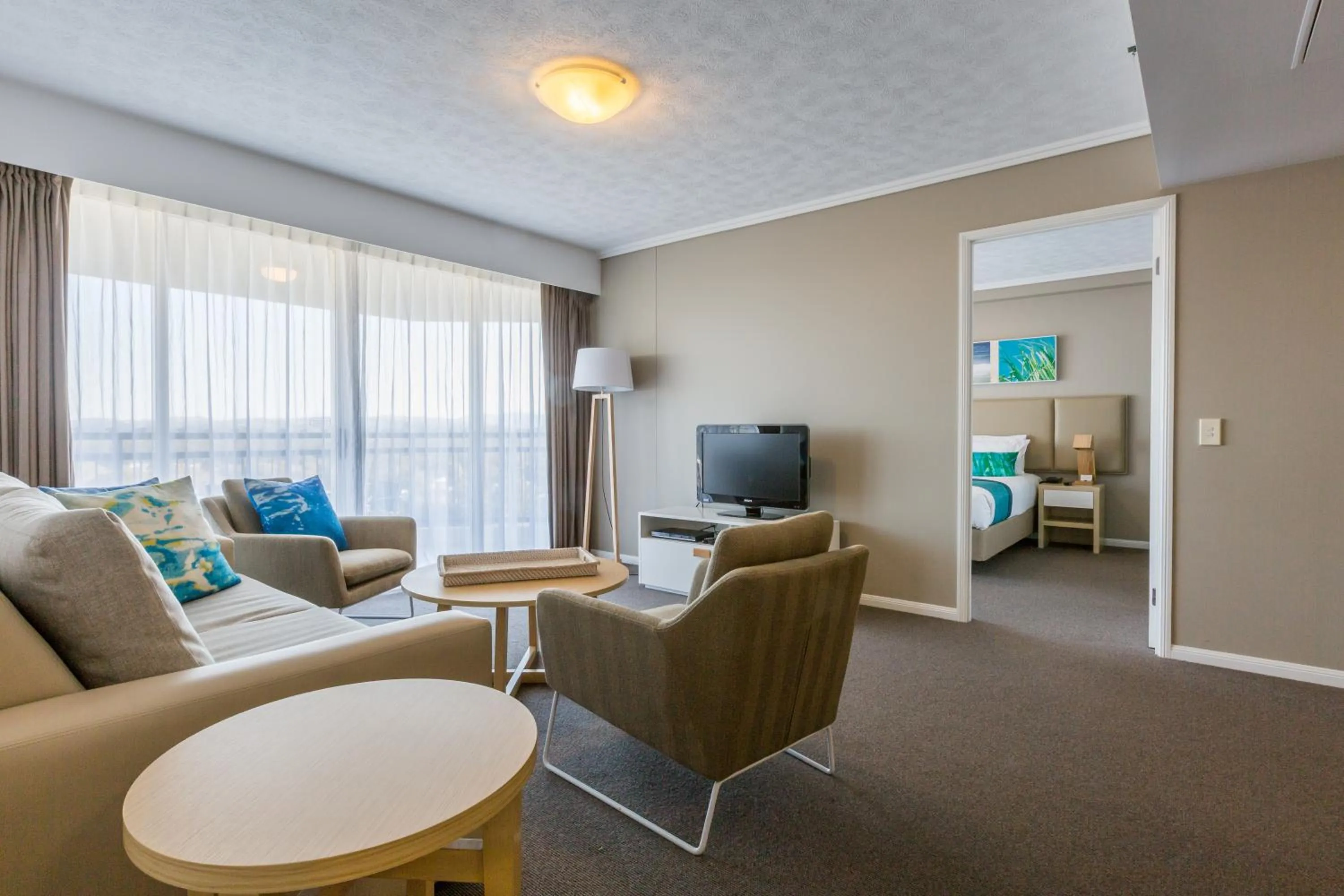 Living room in Club Wyndham Kirra Beach