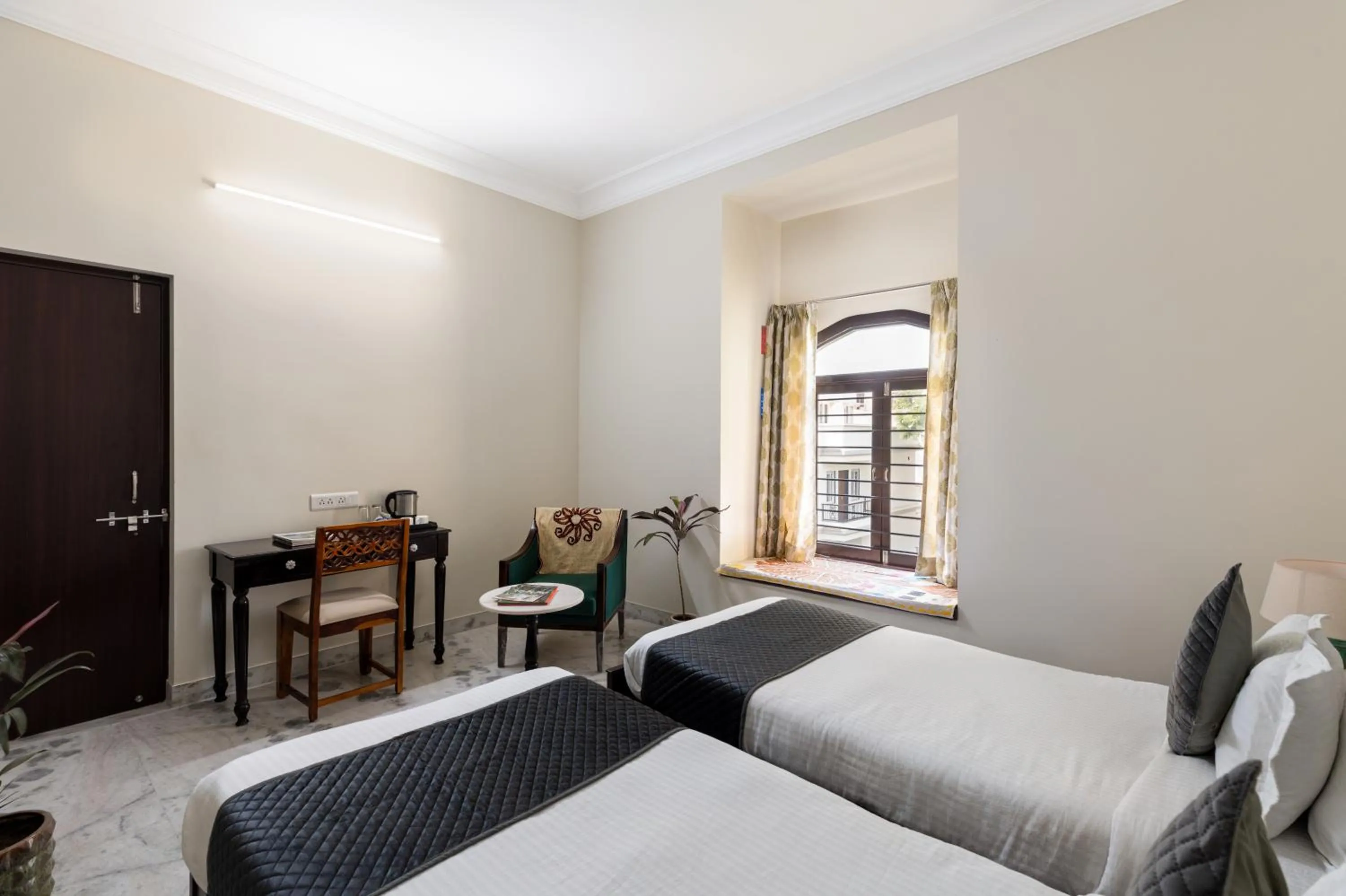 Bedroom, Bed in Chandra Vilas Heritage stay