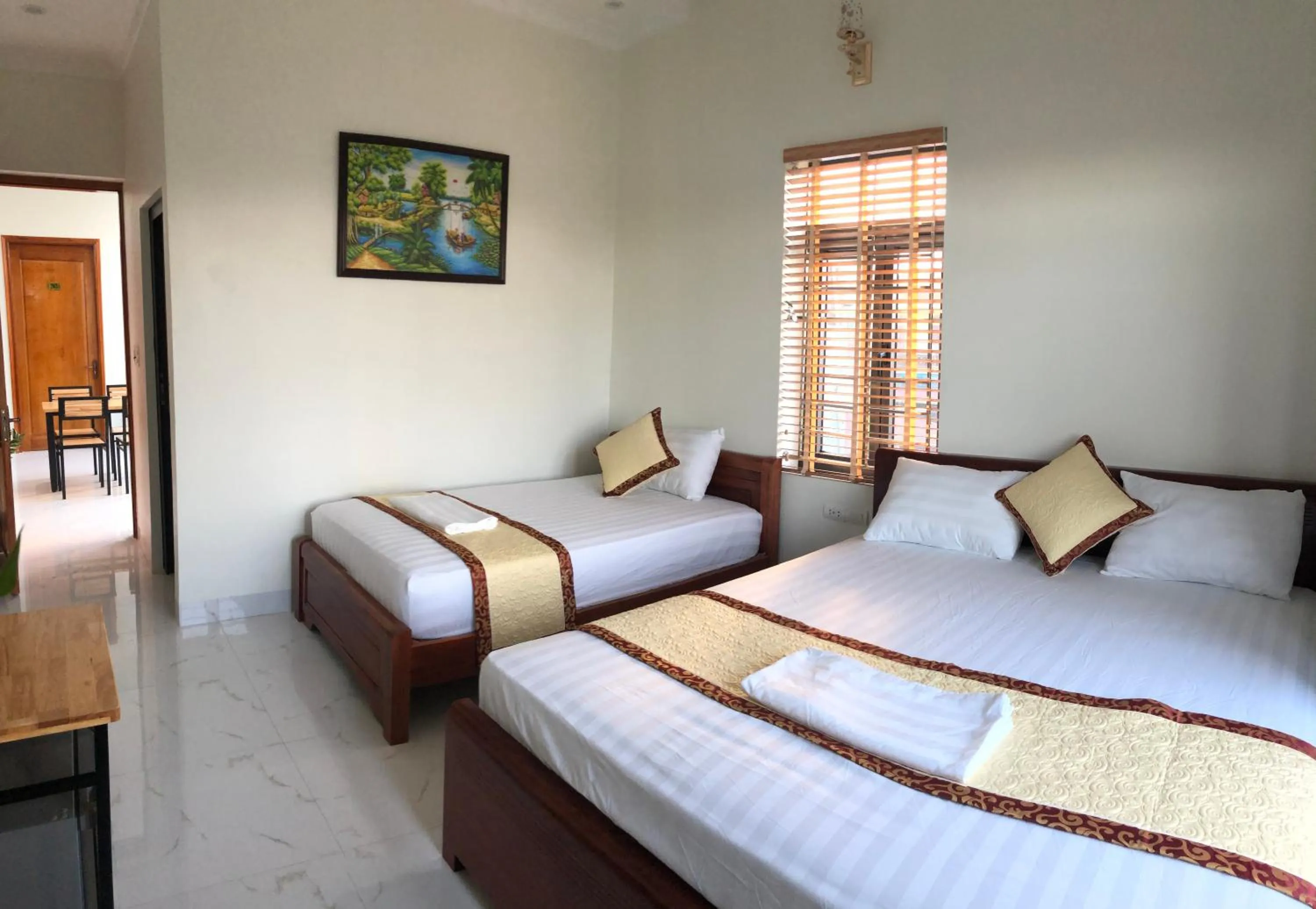 Bed in Hang Mua Sunrise Homestay