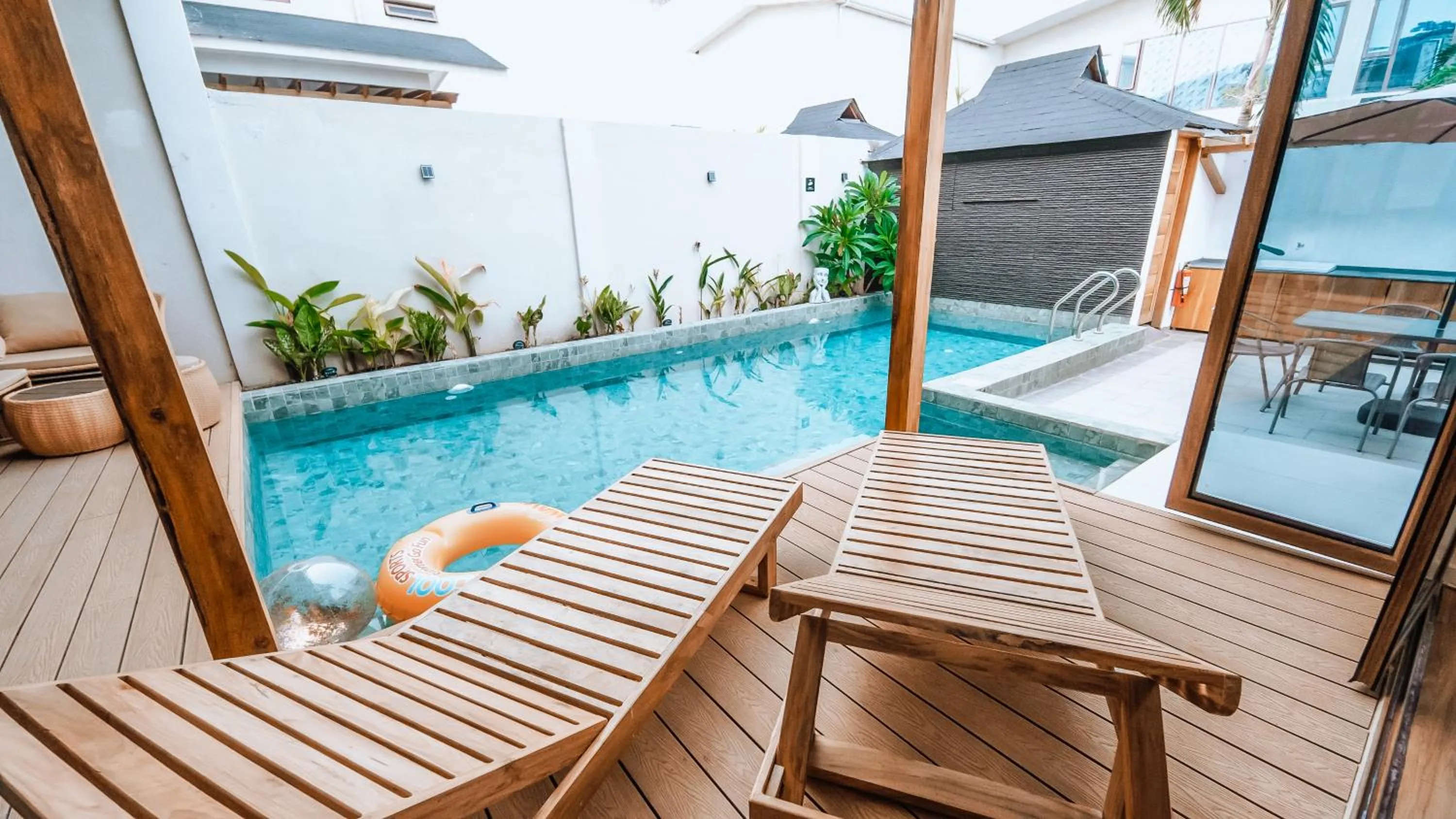 Patio in Chez Judy Resort