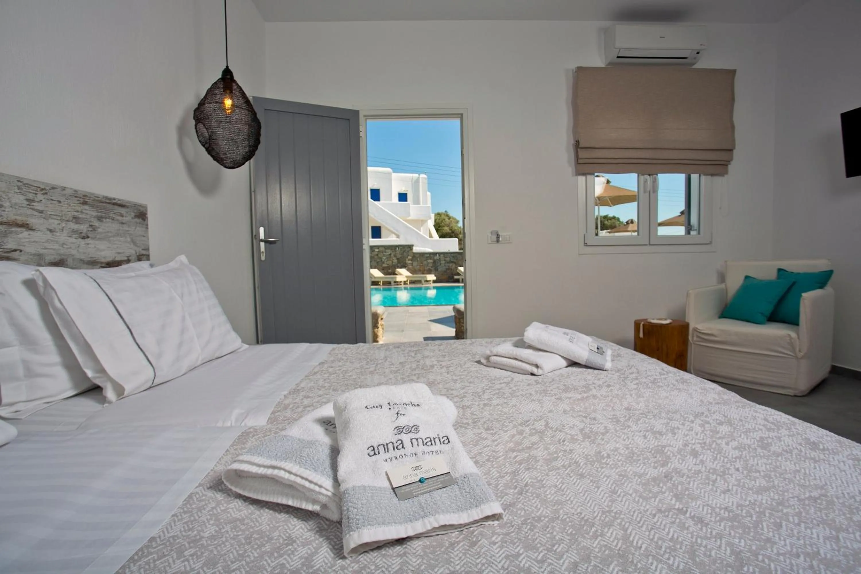 Photo of the whole room, Bed in Anna-Maria Mykonos Hotel