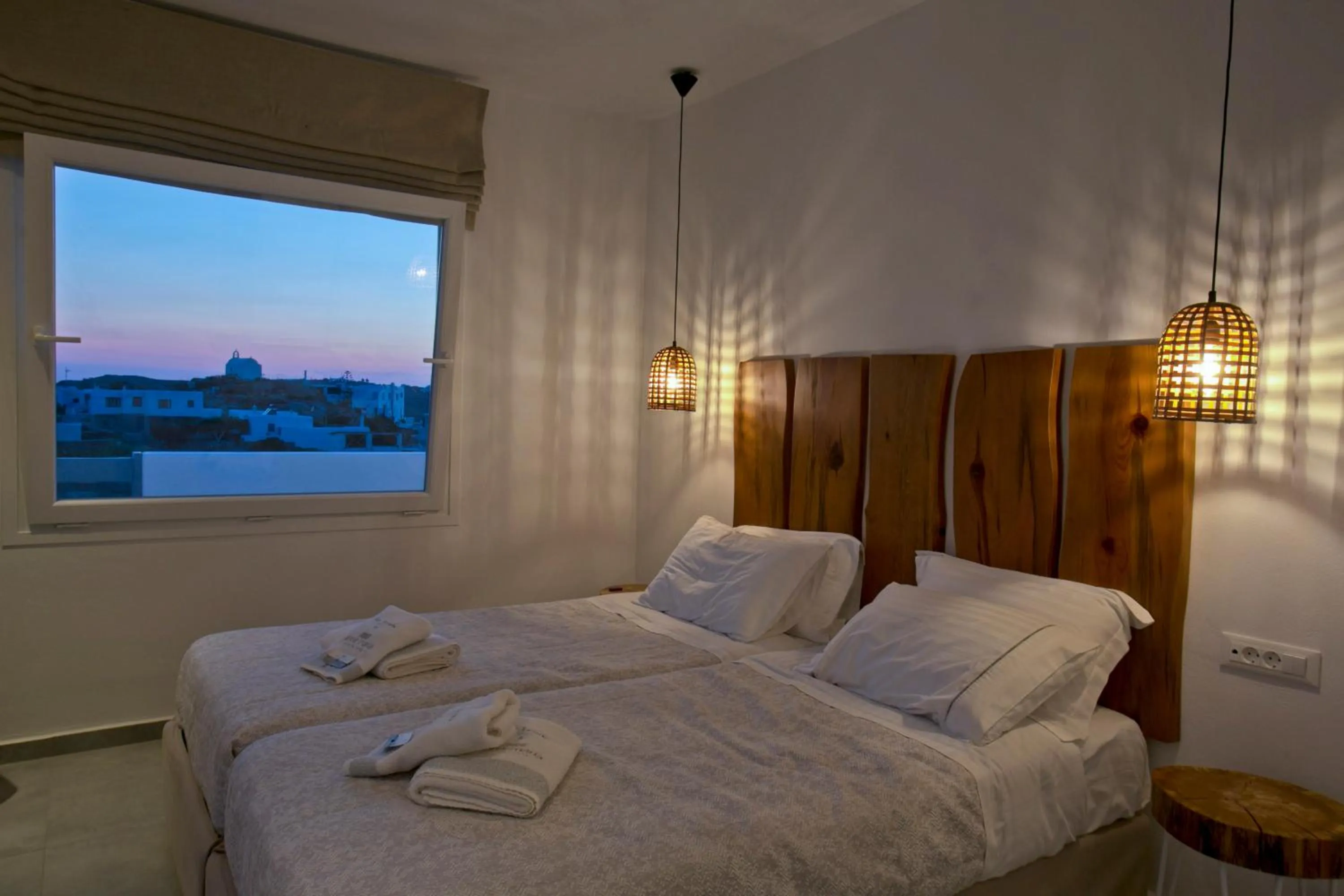 Bed in Anna-Maria Mykonos Hotel