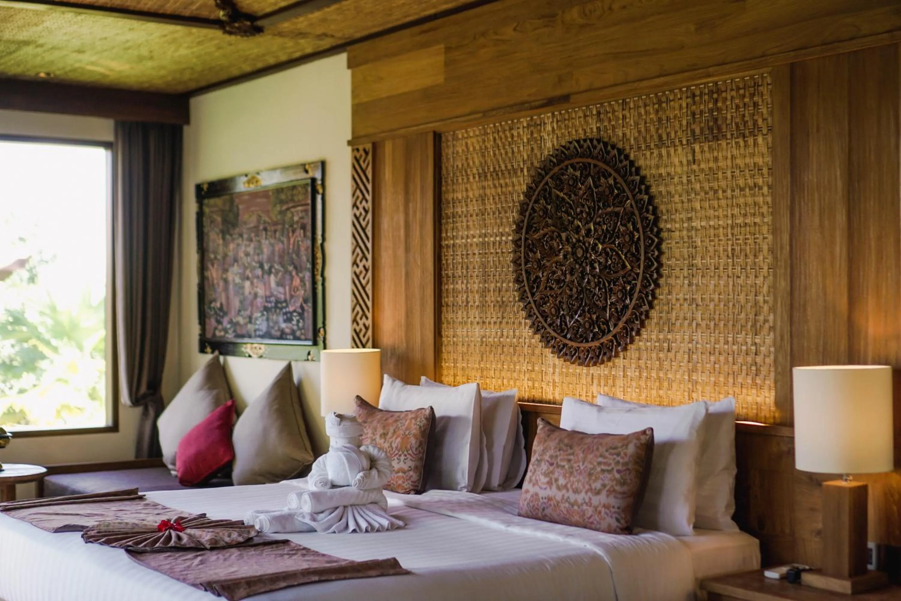 Bed in Sakti Garden Resort & Spa