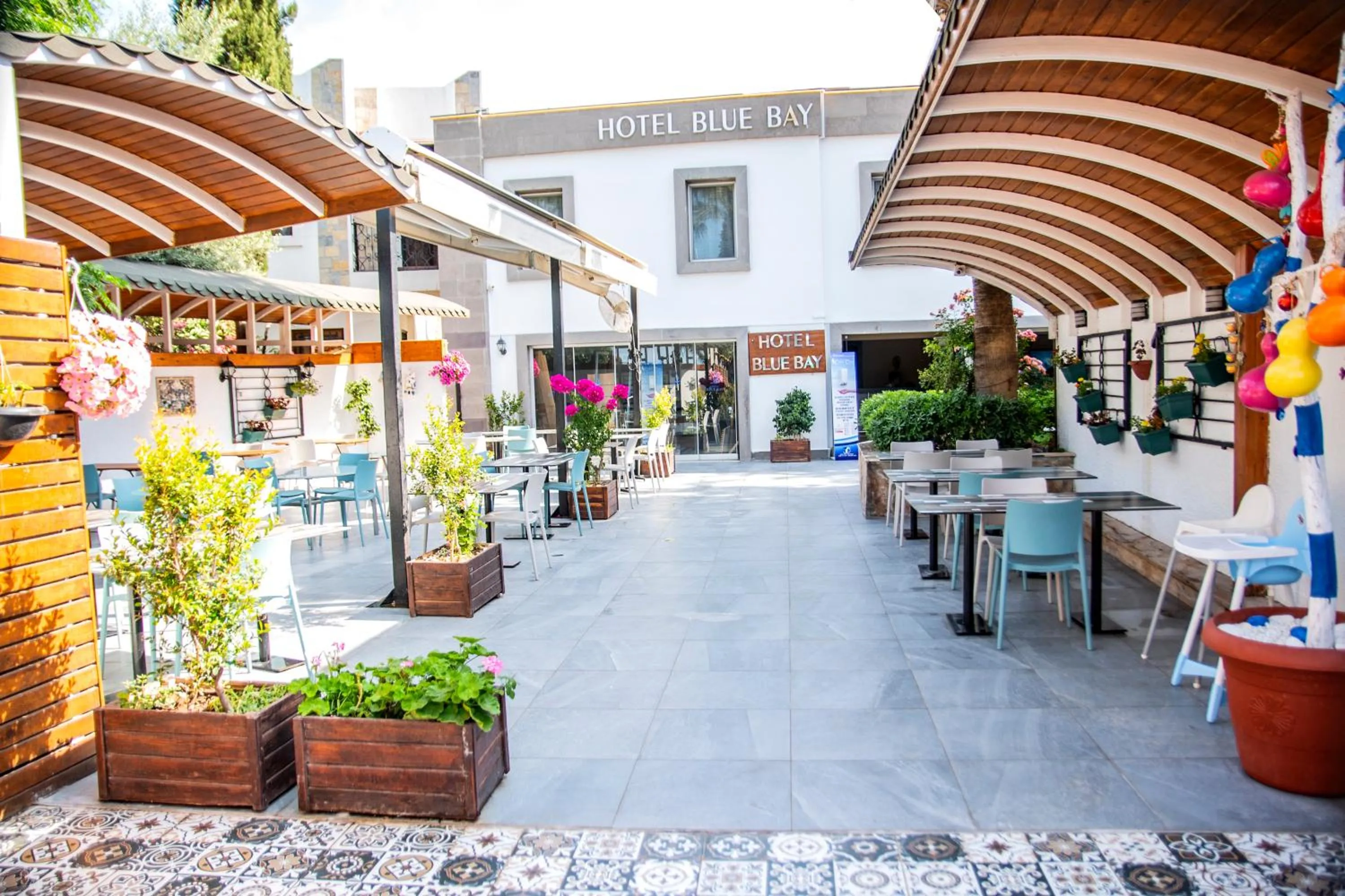 Facade/entrance in Blue Bay Beach Hotel