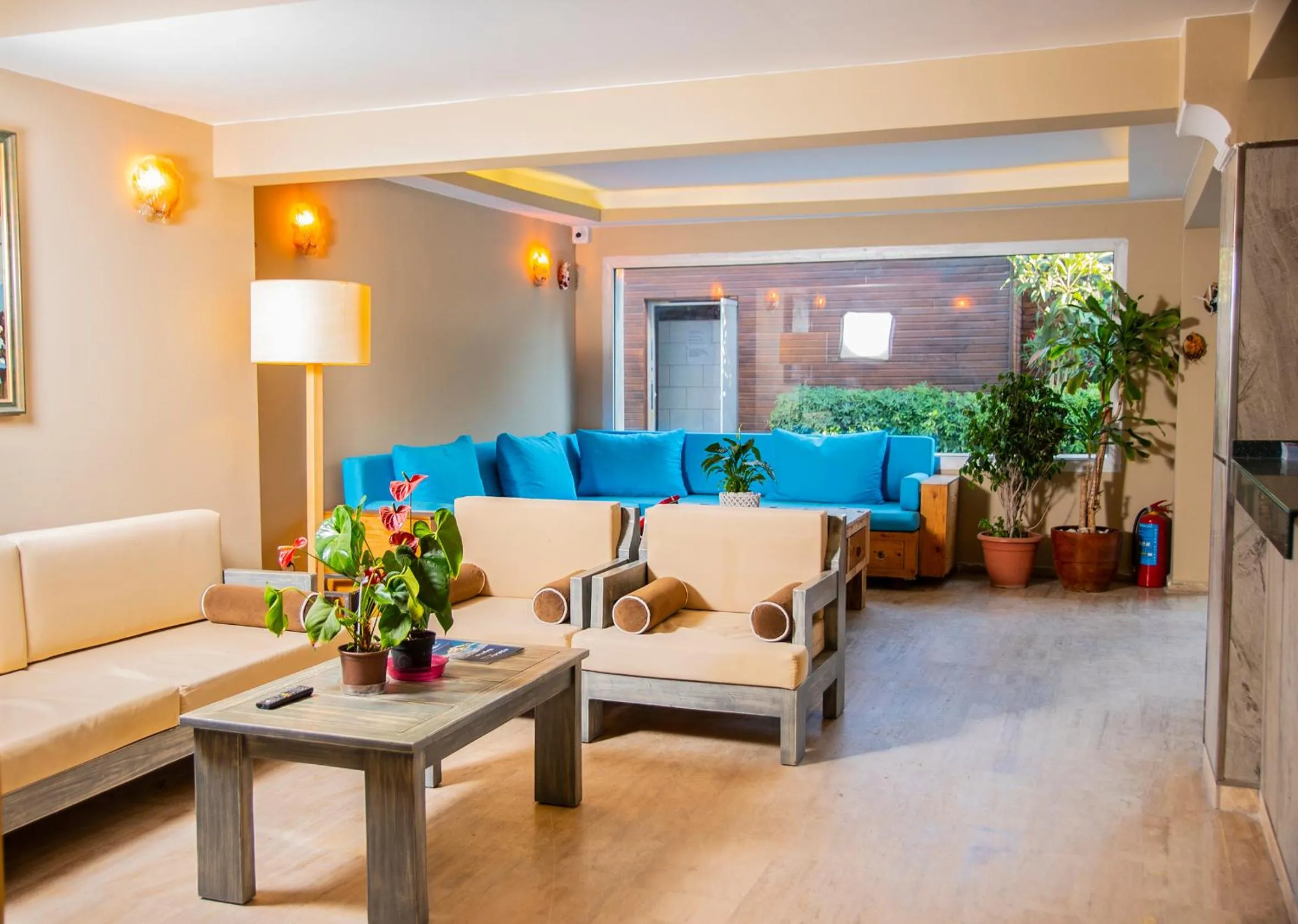 Lobby or reception in Blue Bay Beach Hotel