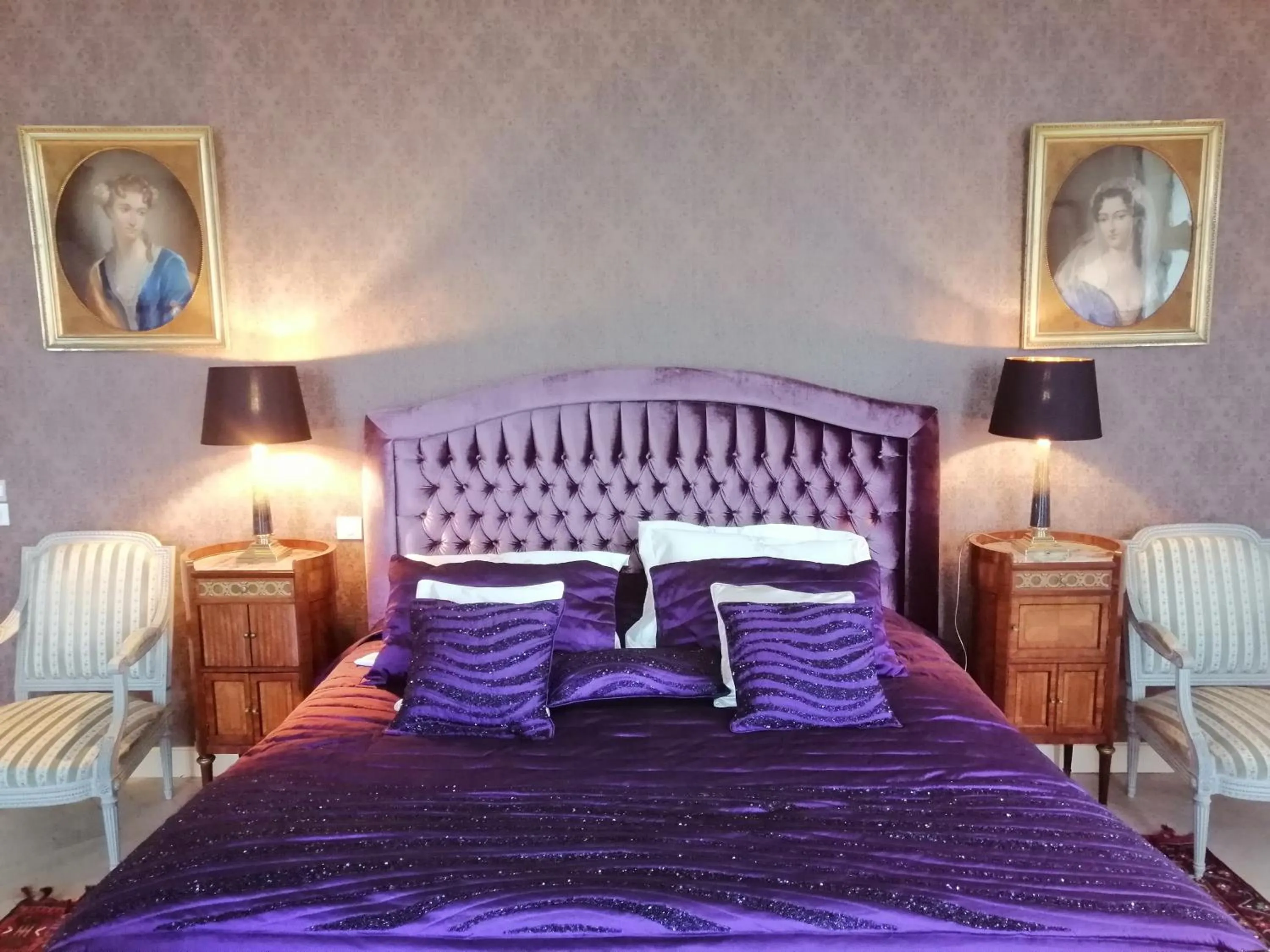 Bed in Chateau du Bec du Gave