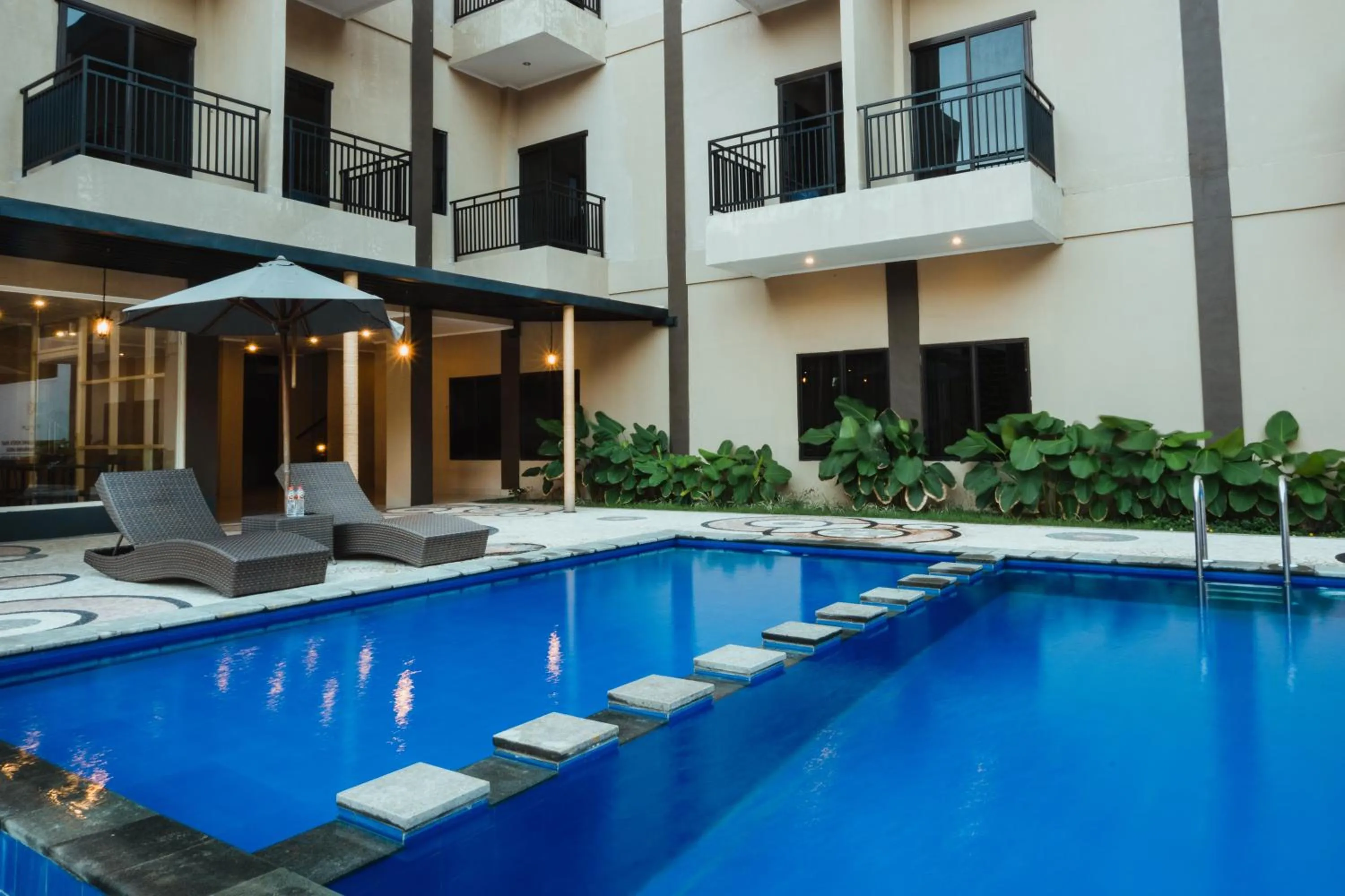 Pool view in panfila hotel