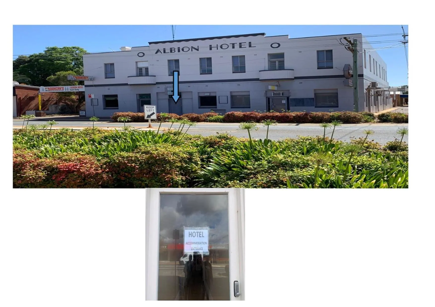 Property building in Albion Motel Finley