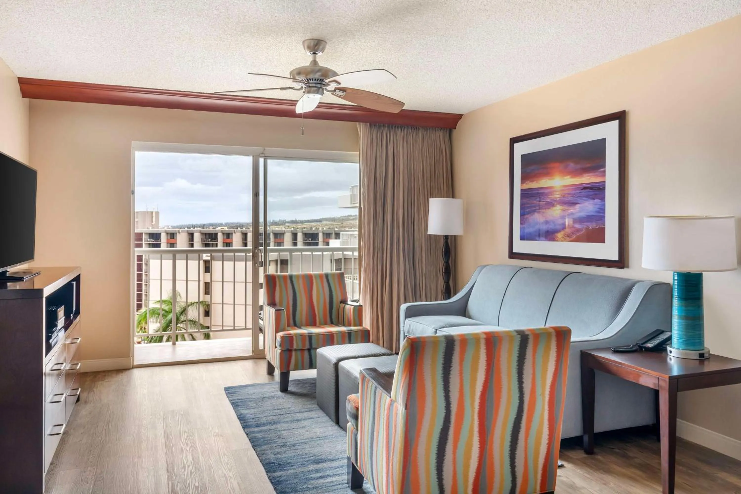 Living room in Hilton Vacation Club Ka'anapali Beach Maui