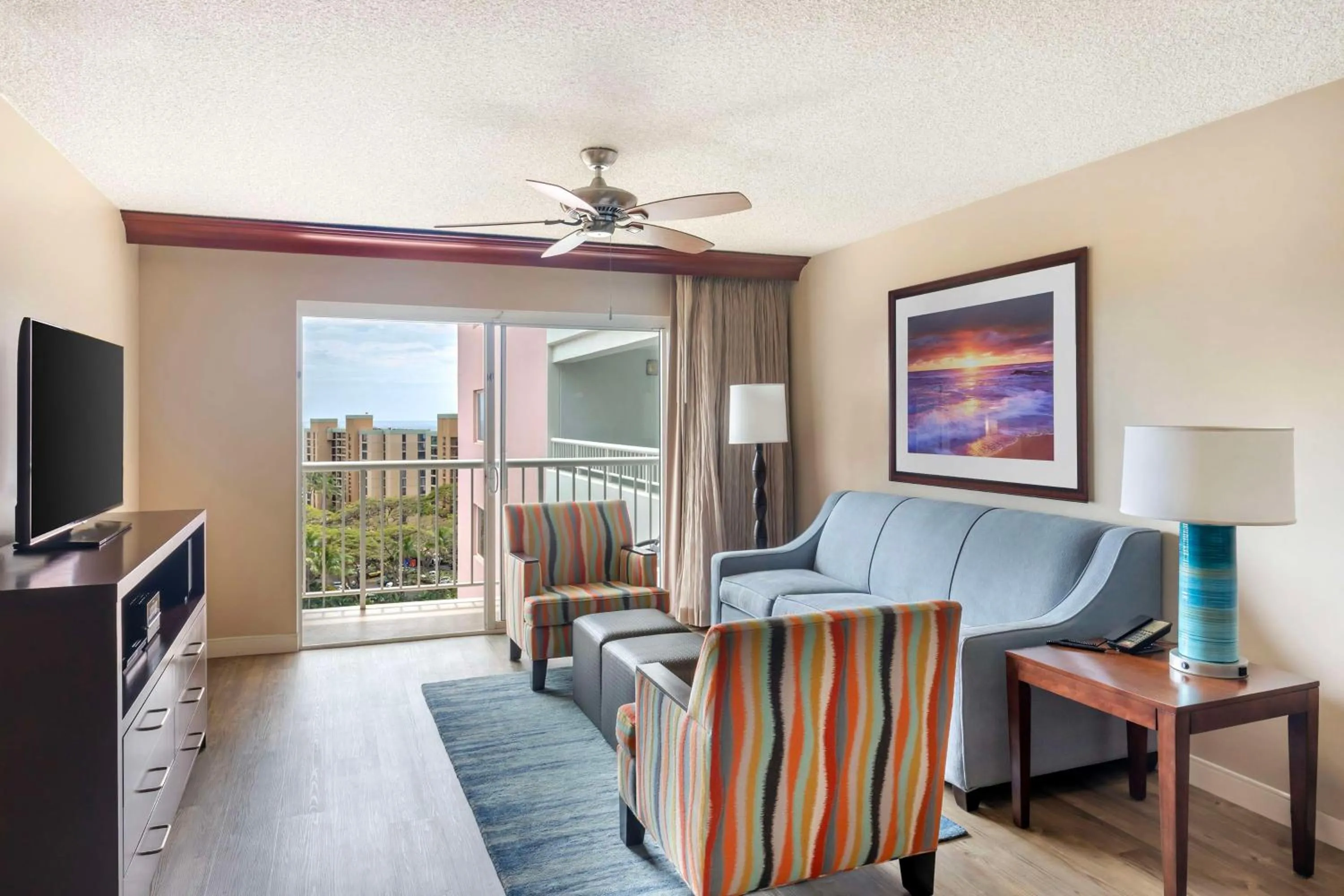 Living room in Hilton Vacation Club Ka'anapali Beach Maui