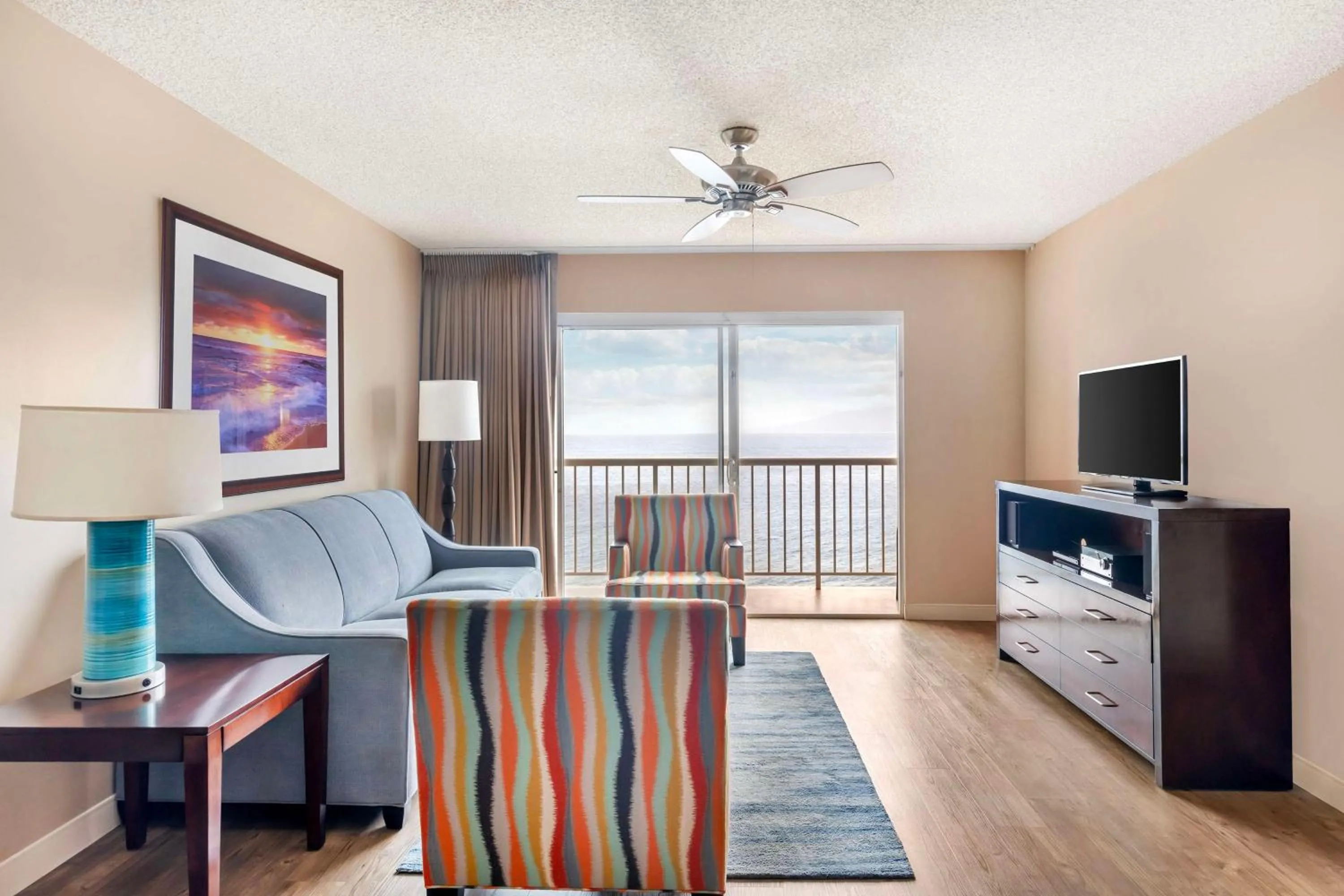 Living room in Hilton Vacation Club Ka'anapali Beach Maui