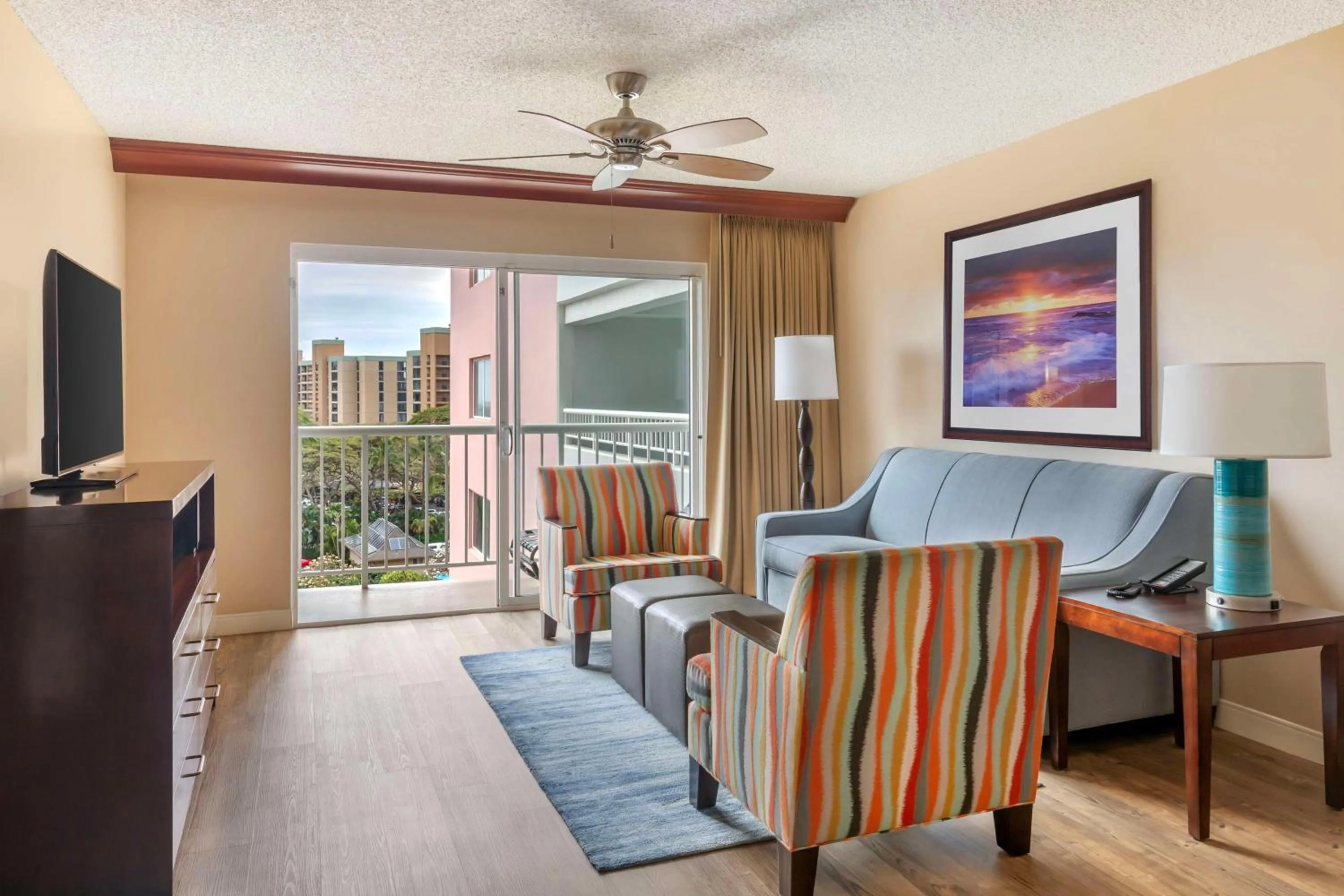 Living room in Hilton Vacation Club Ka'anapali Beach Maui