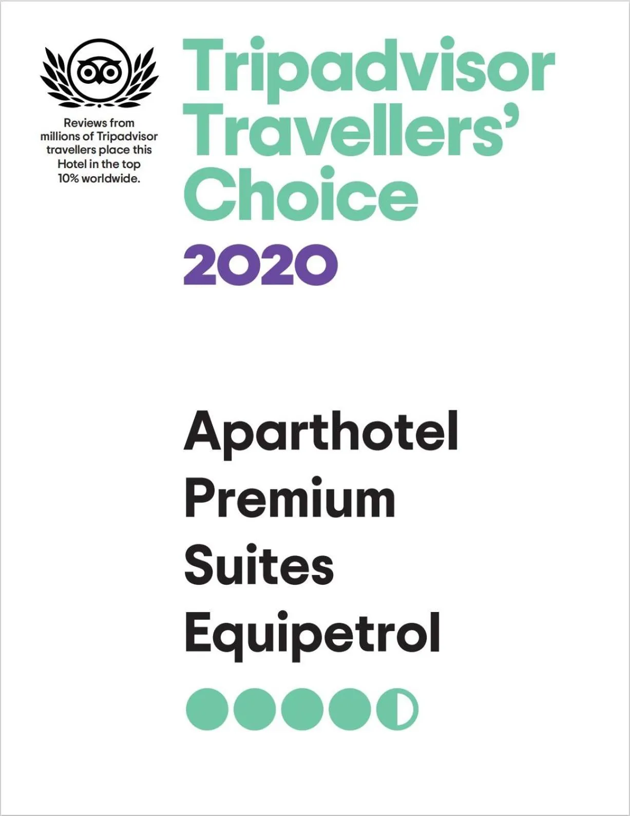 Certificate/Award in Premium Suites Deluxe Aparthotel Equipetrol