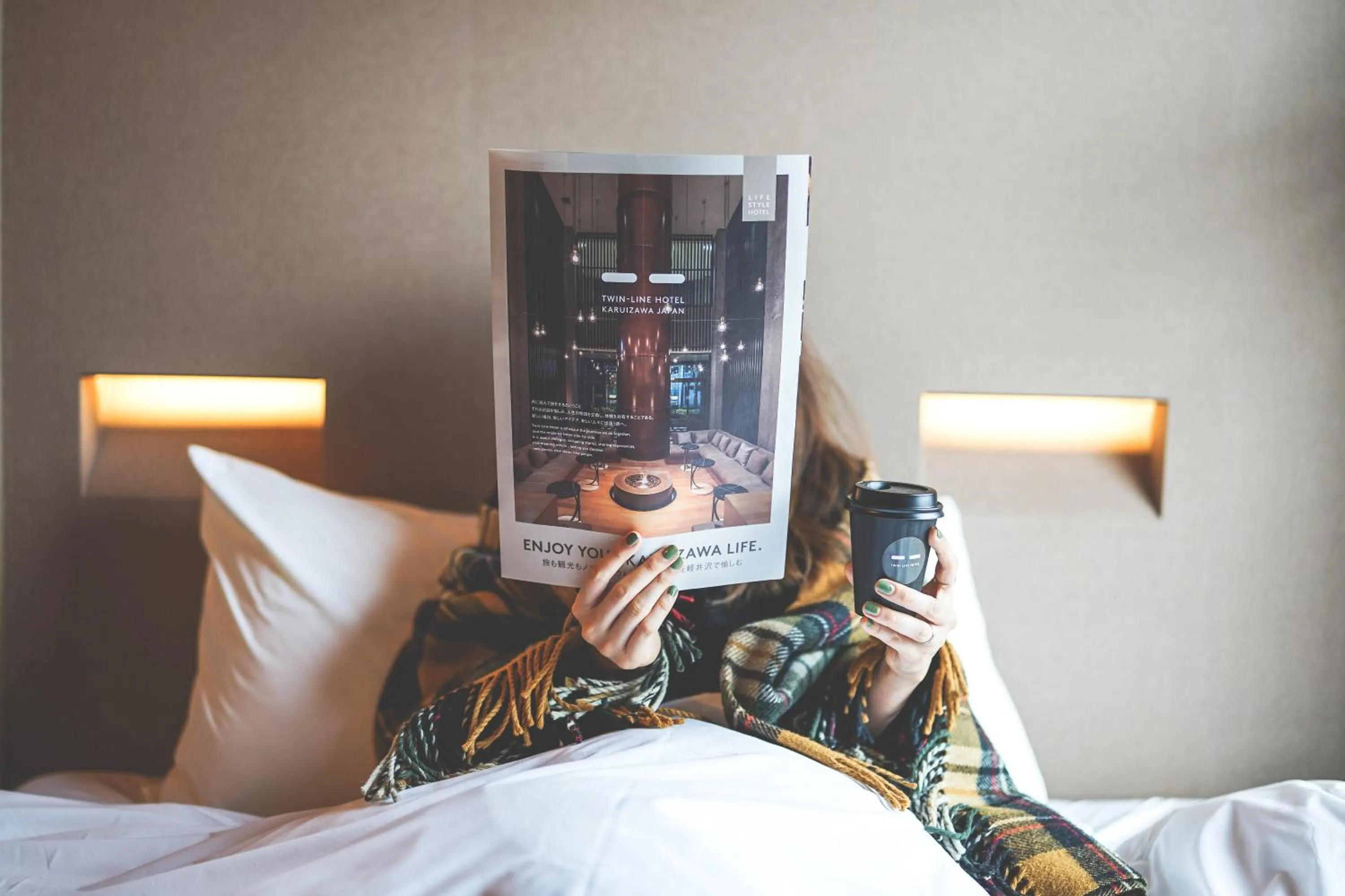 People, Bed in Twin-Line Hotel Karuizawa Japan