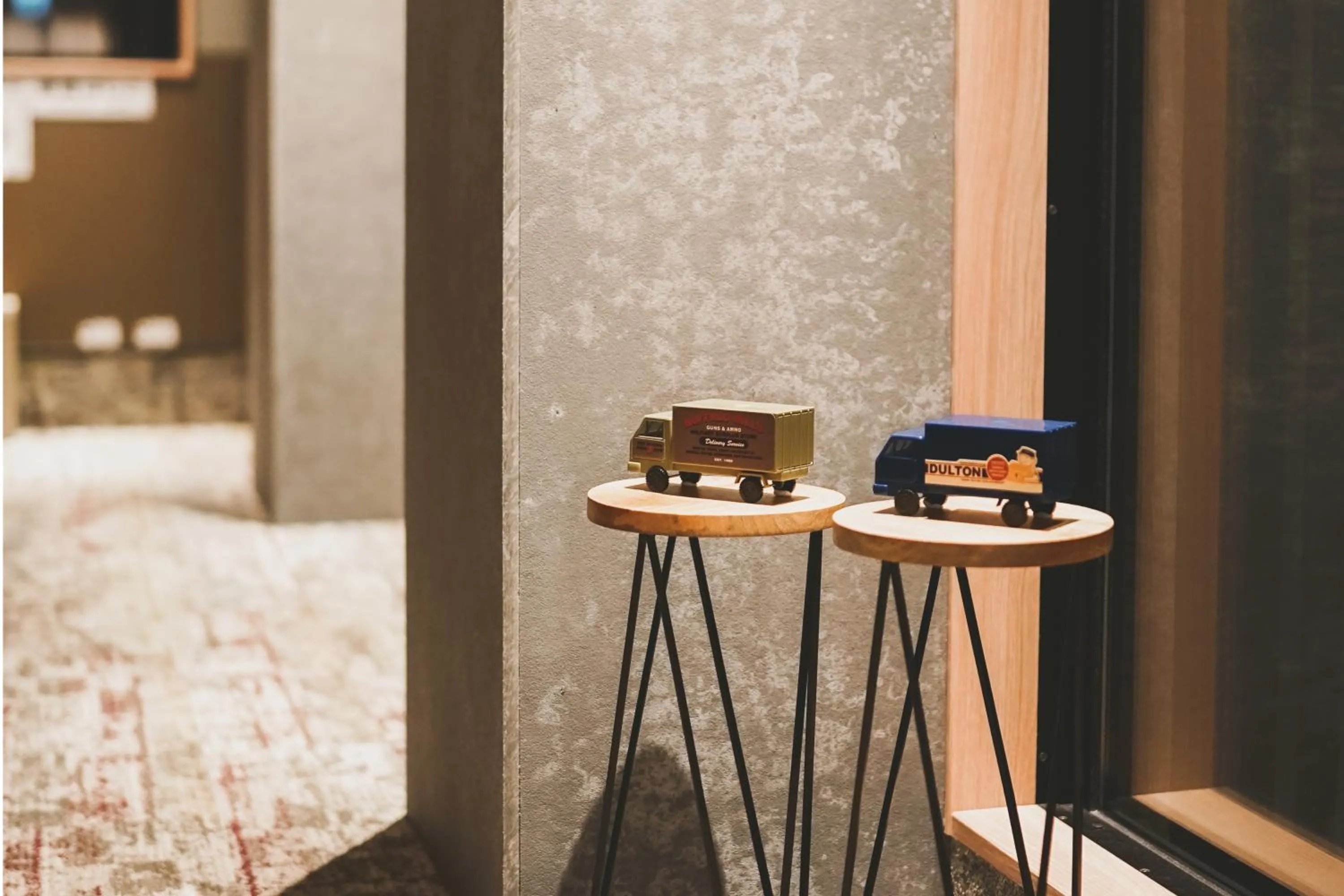 Decorative detail, Bed in Twin-Line Hotel Karuizawa Japan