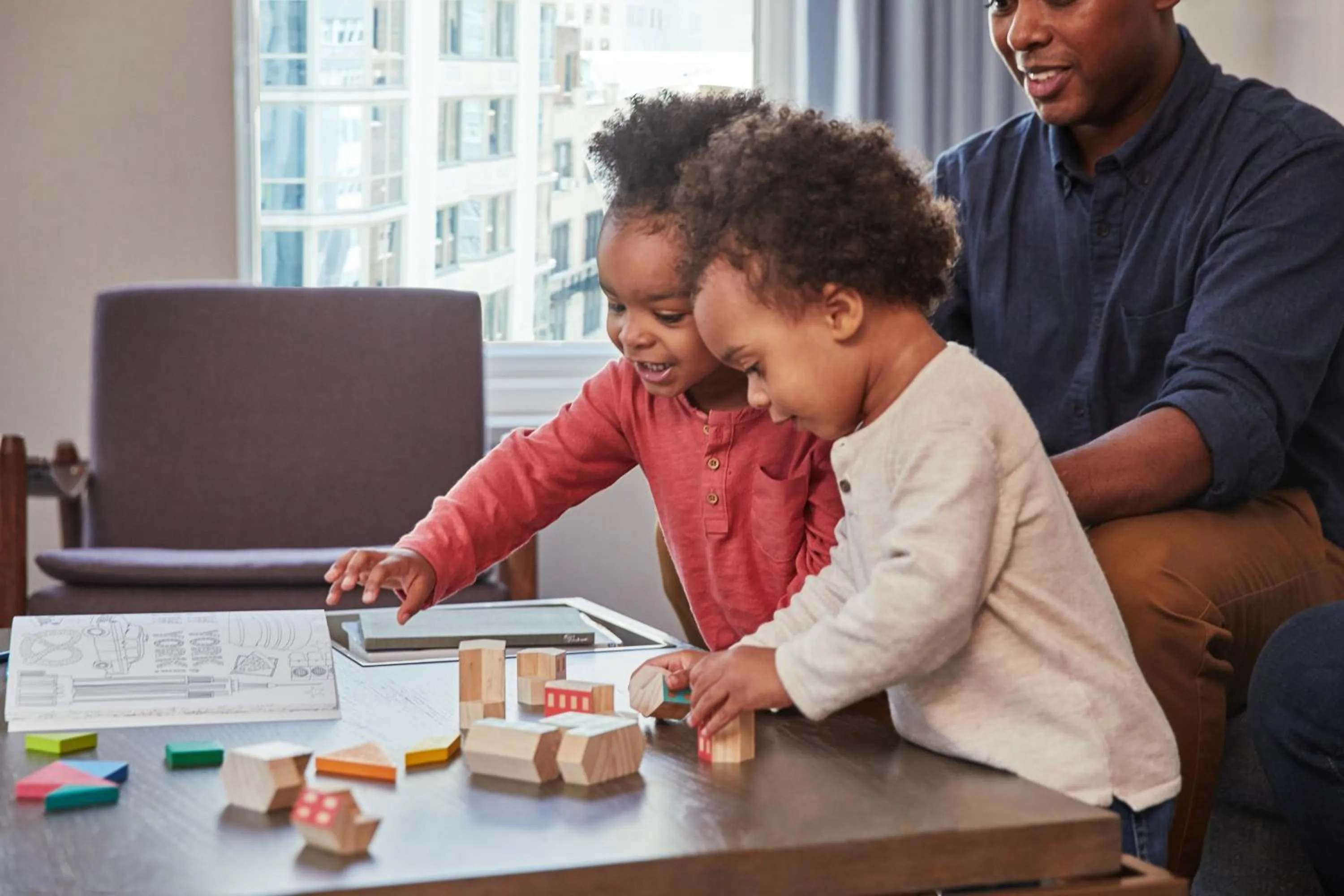 People in Four Seasons Hotel New York Downtown