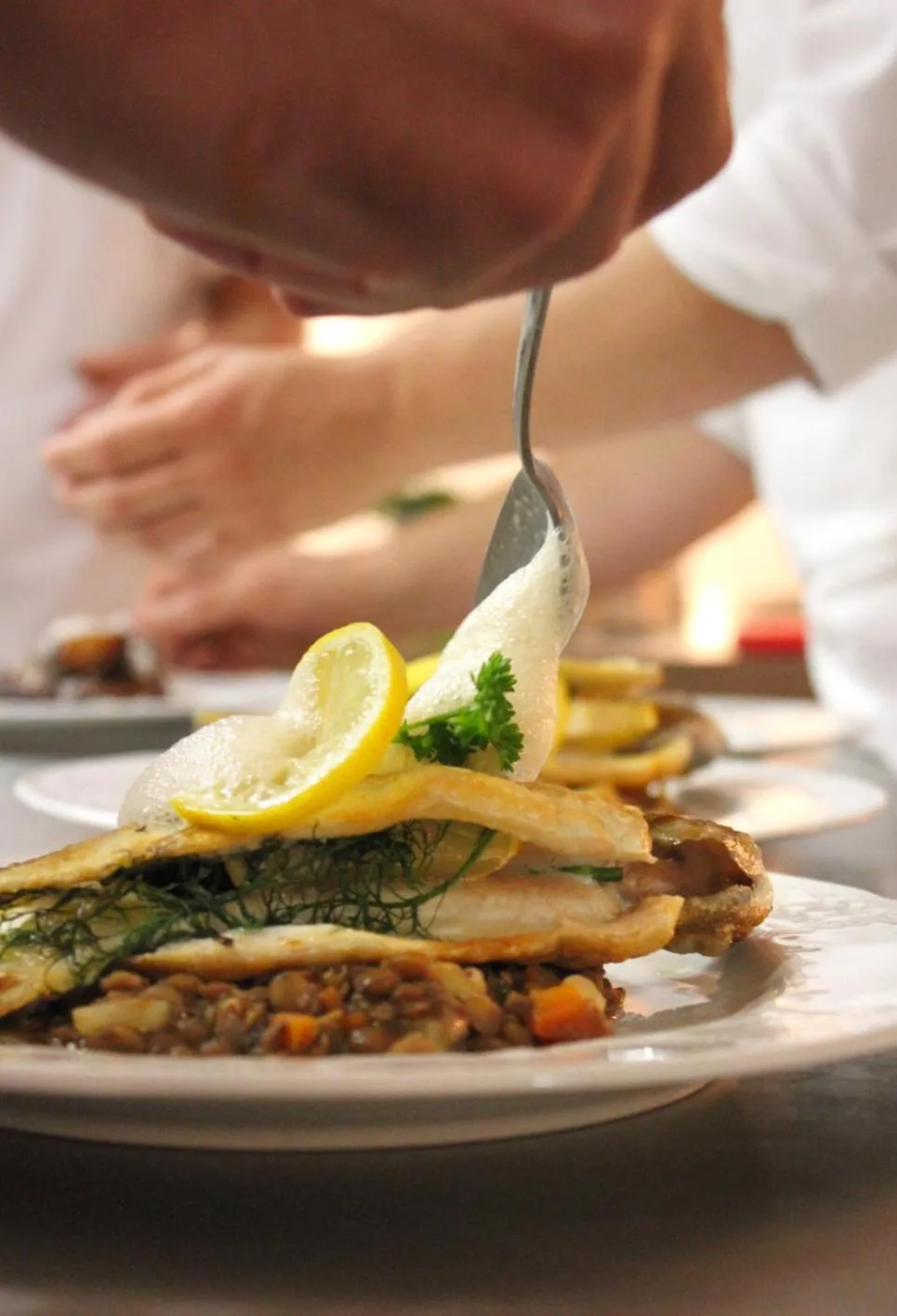 Food close-up in Hotel Restaurant Am Kring