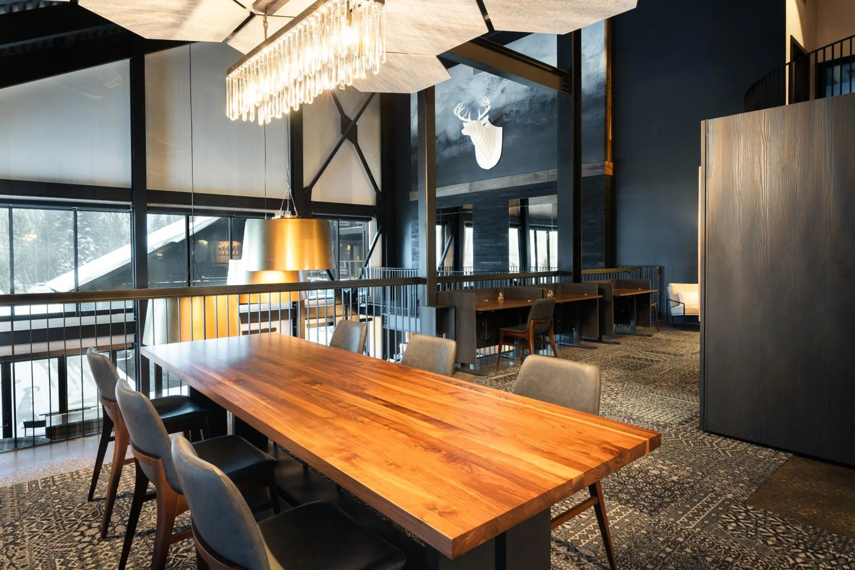 Seating area in Gravity Haus Jackson Hole