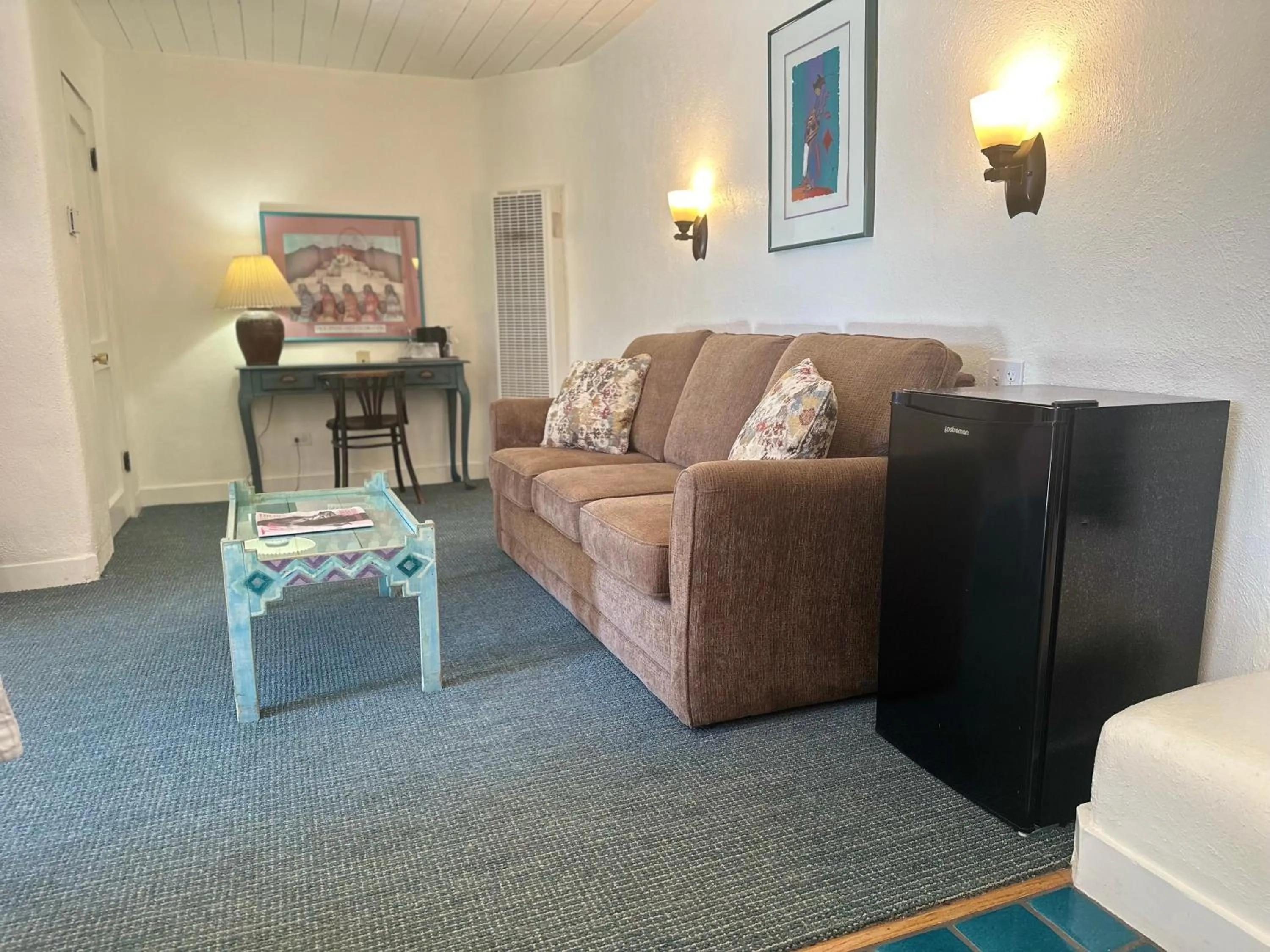 Seating area in The Historic Taos Inn