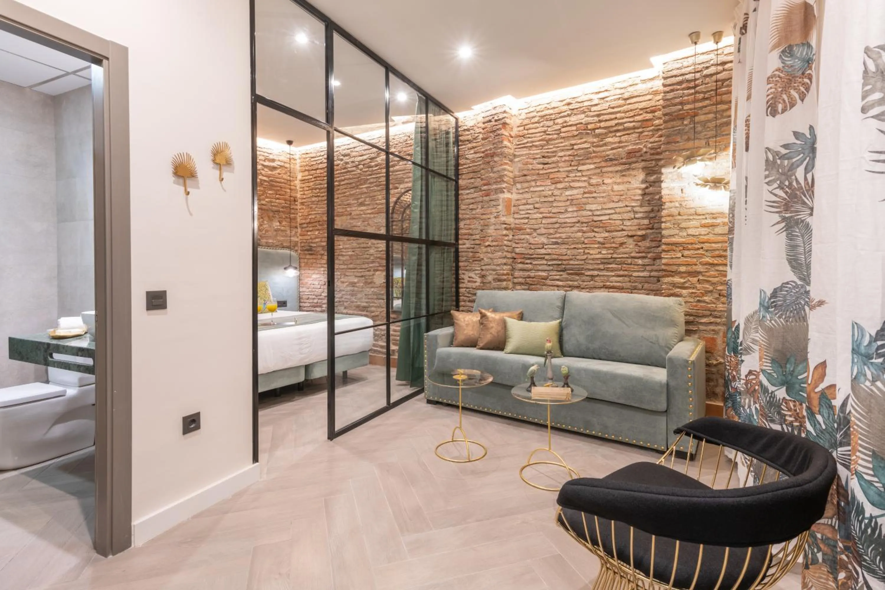 Living room, Bed in Spa del Palacete