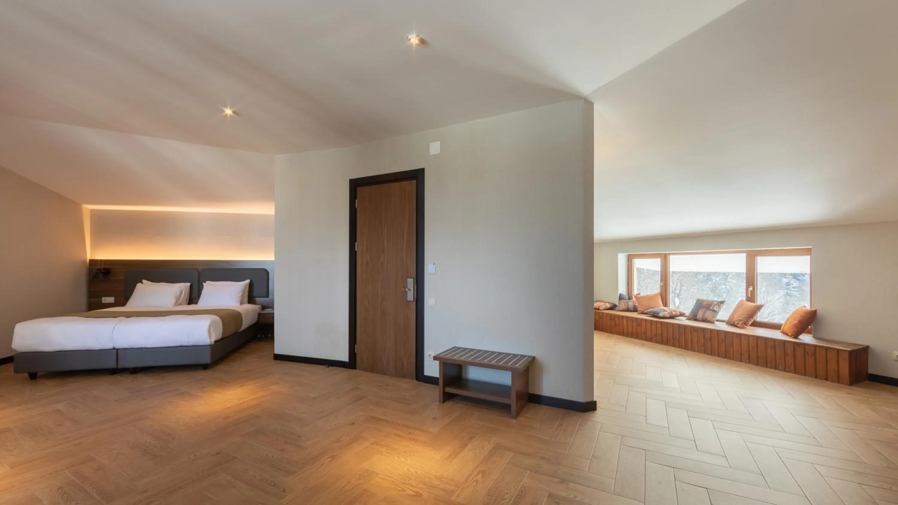 Bedroom, Bed in KOMOREBI BAKURIANI RESORT