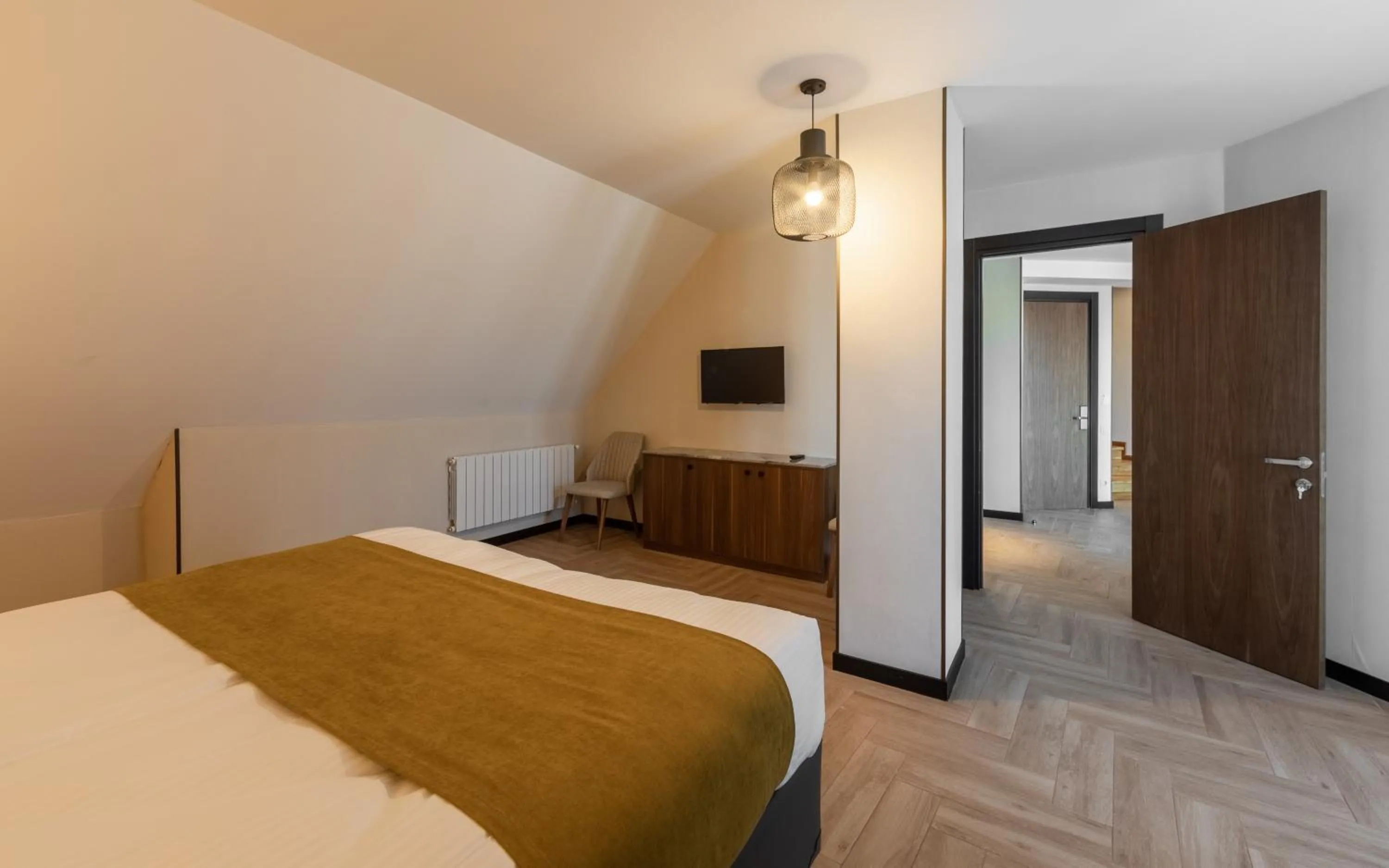 Bedroom, Bed in KOMOREBI BAKURIANI RESORT