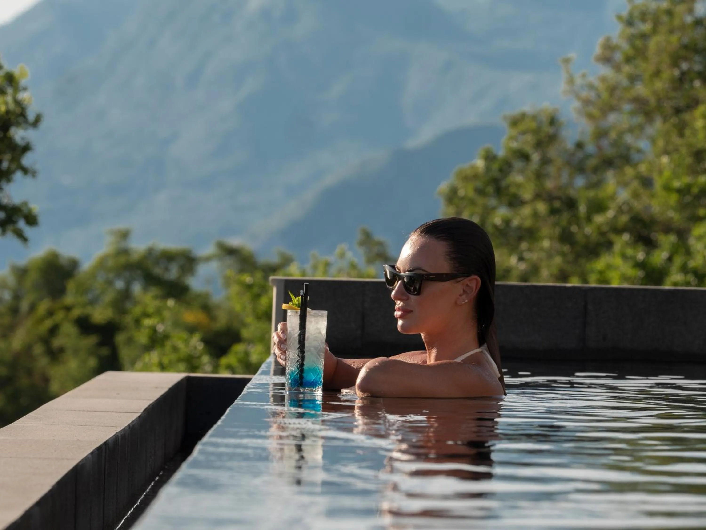 Pool view in Vivid Blue Serenity Resort