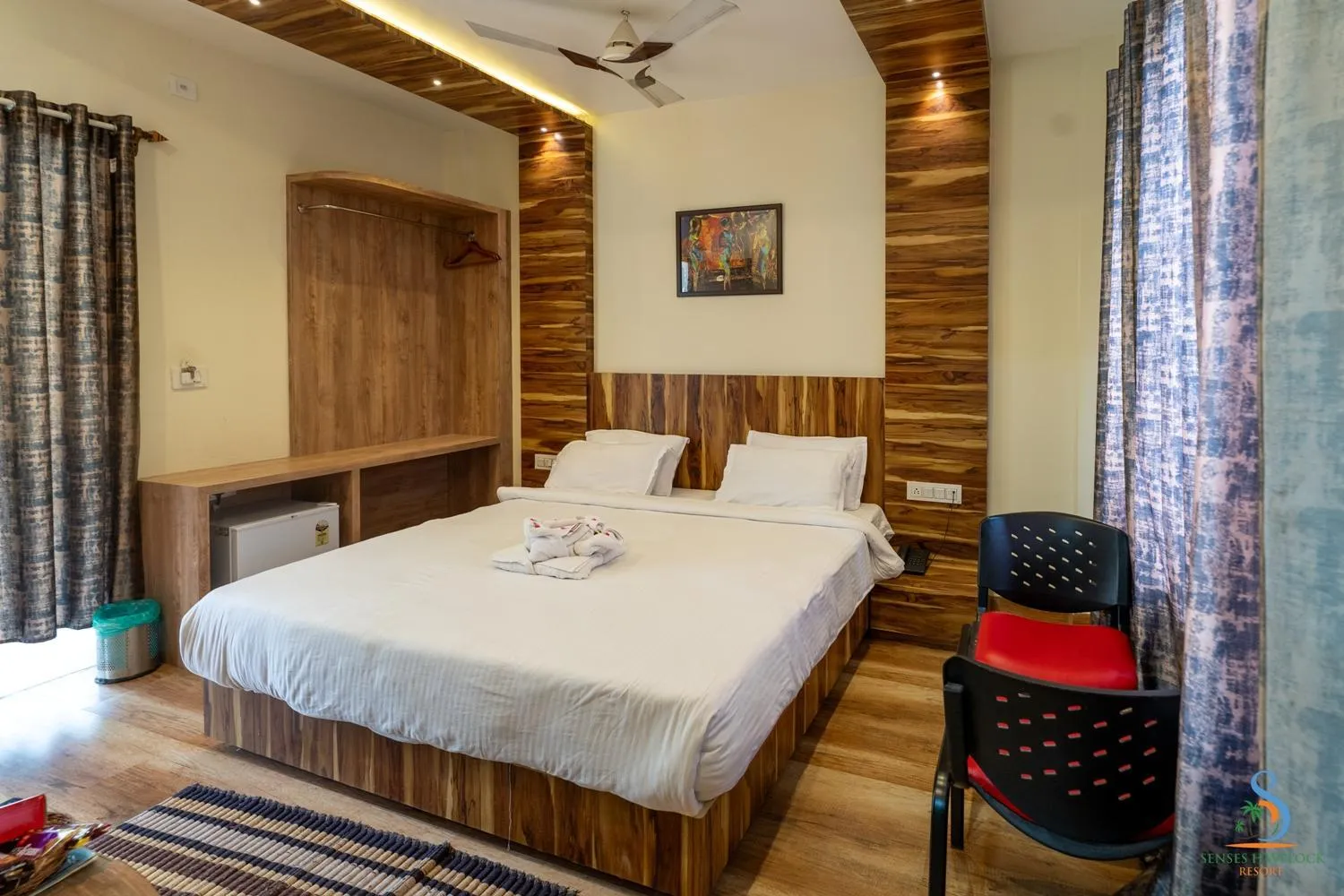 fireplace, Bed in Senses Havelock resort