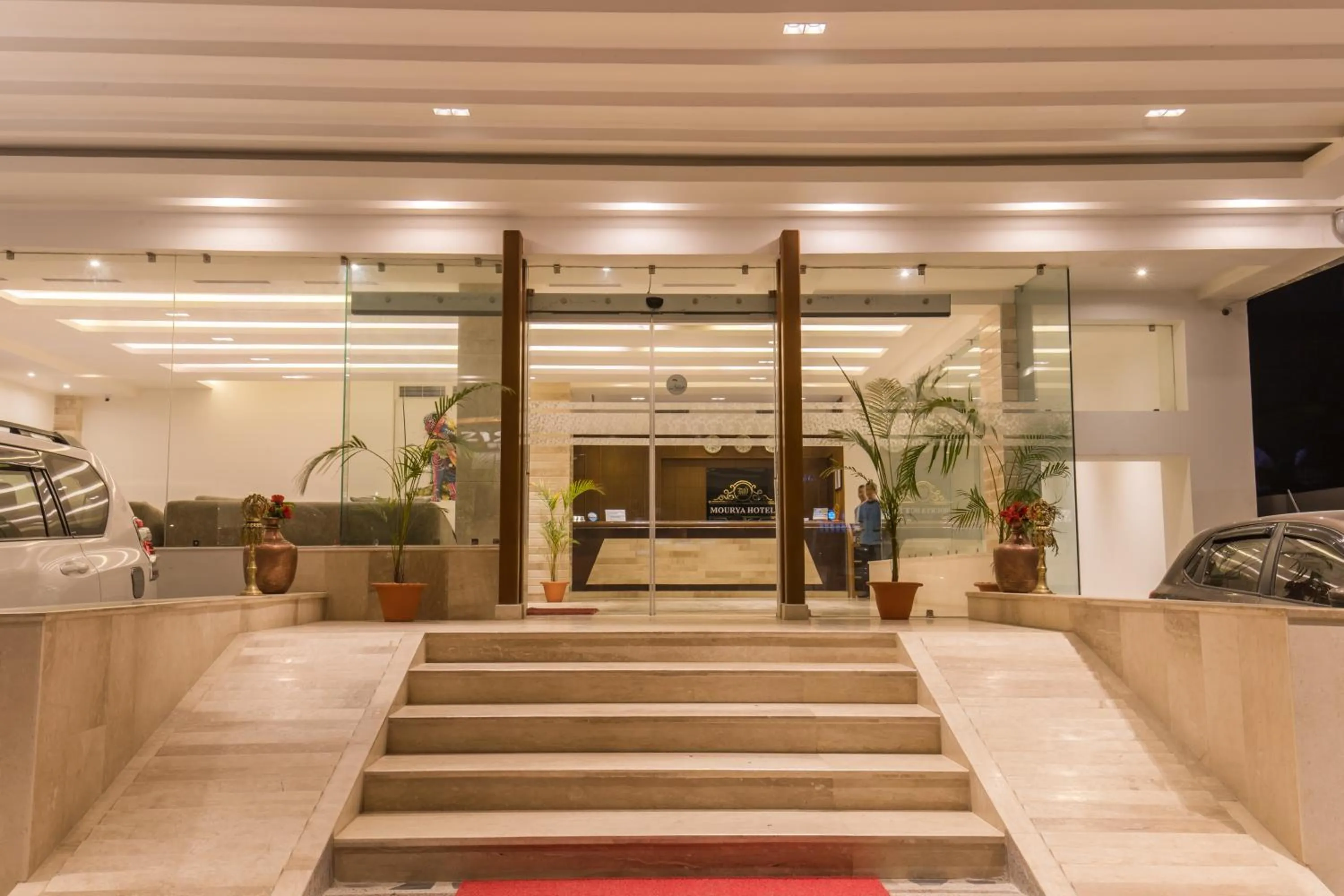 Lobby or reception in Mourya Hotel
