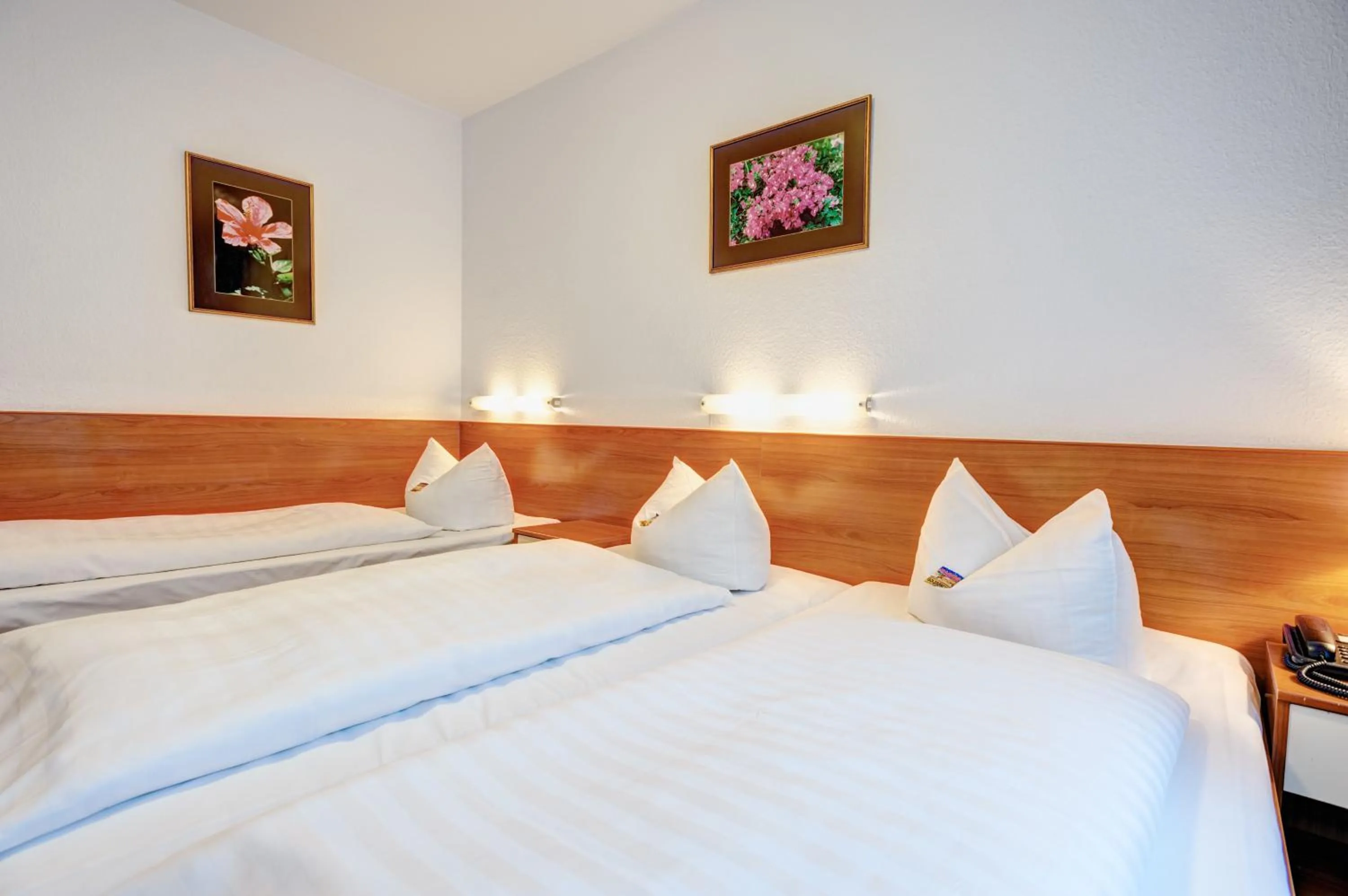 Bed in Hotel Antares München