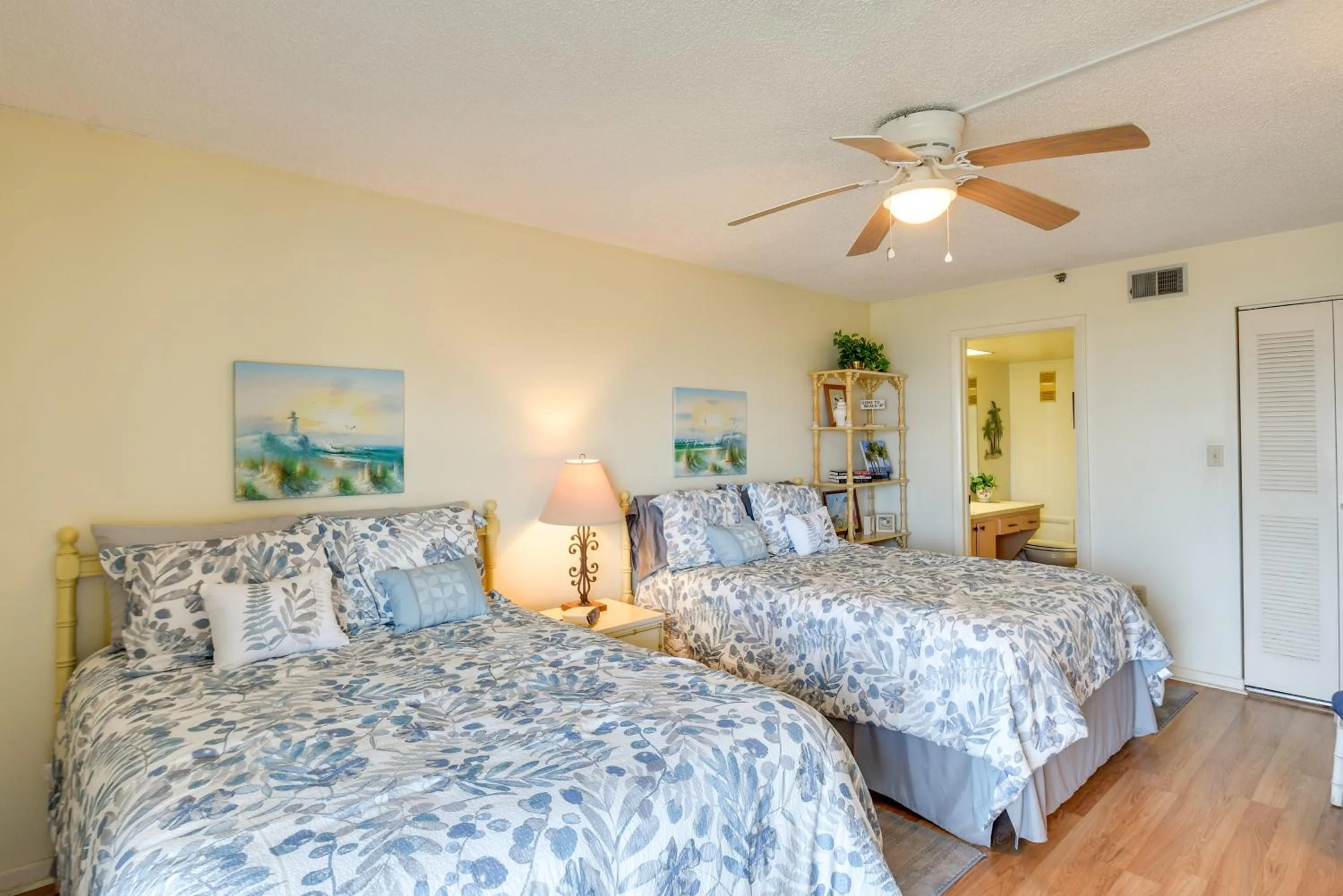 Bed in Walk to Madeira Beach Coastal Condo with Balcony