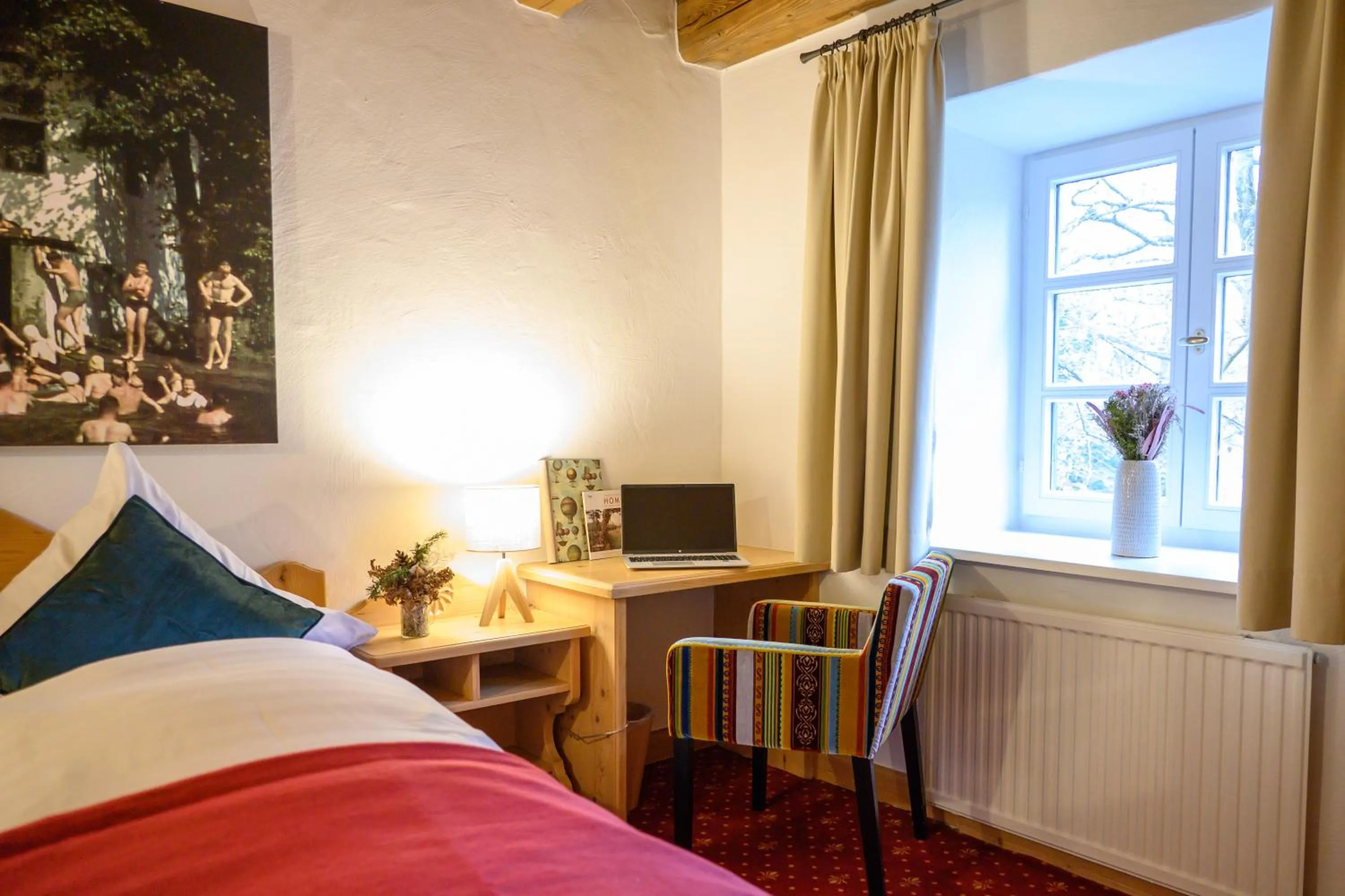 Seating area, Bed in InselMühle