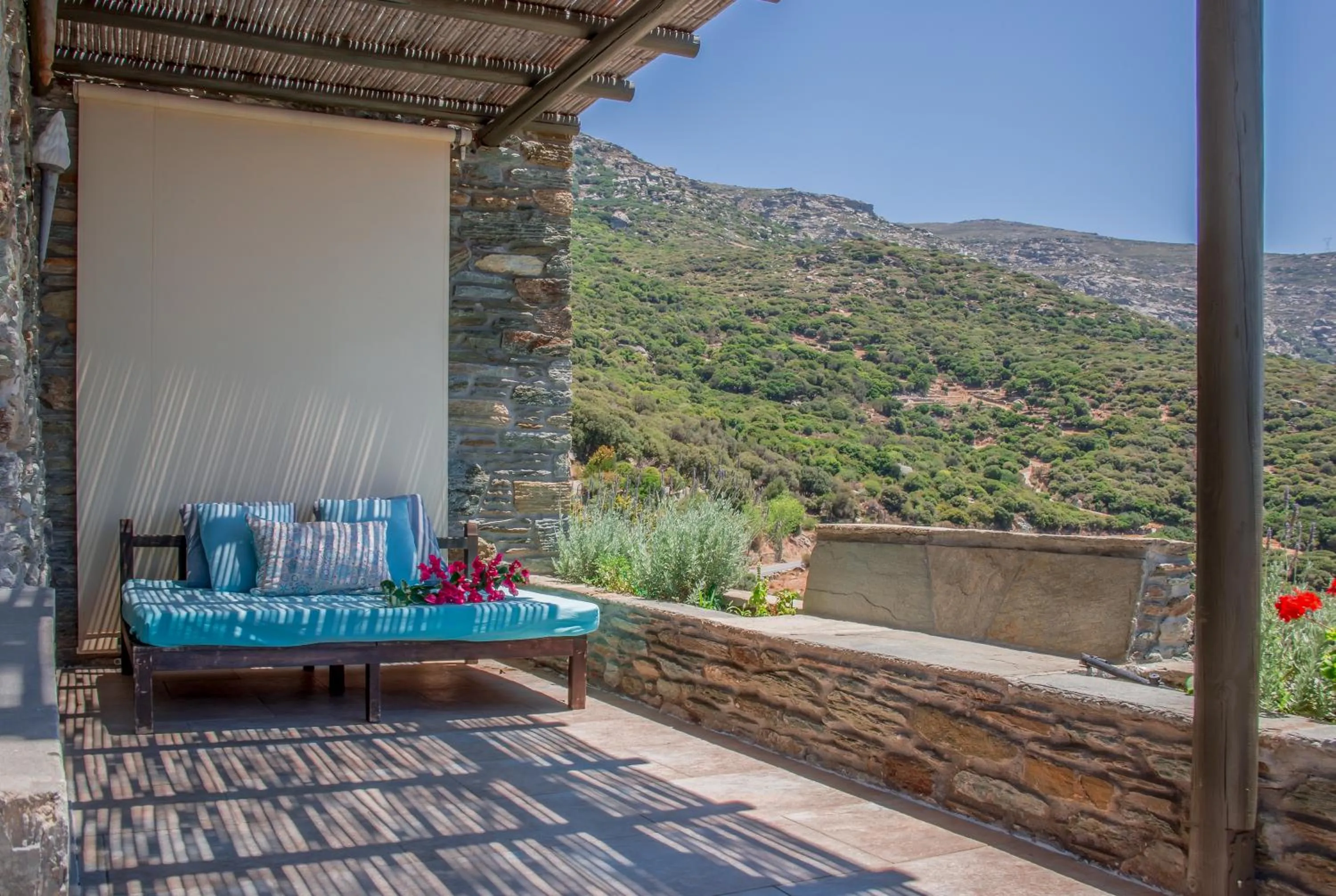 Balcony/Terrace in Aegean Castle Andros – Adults Only