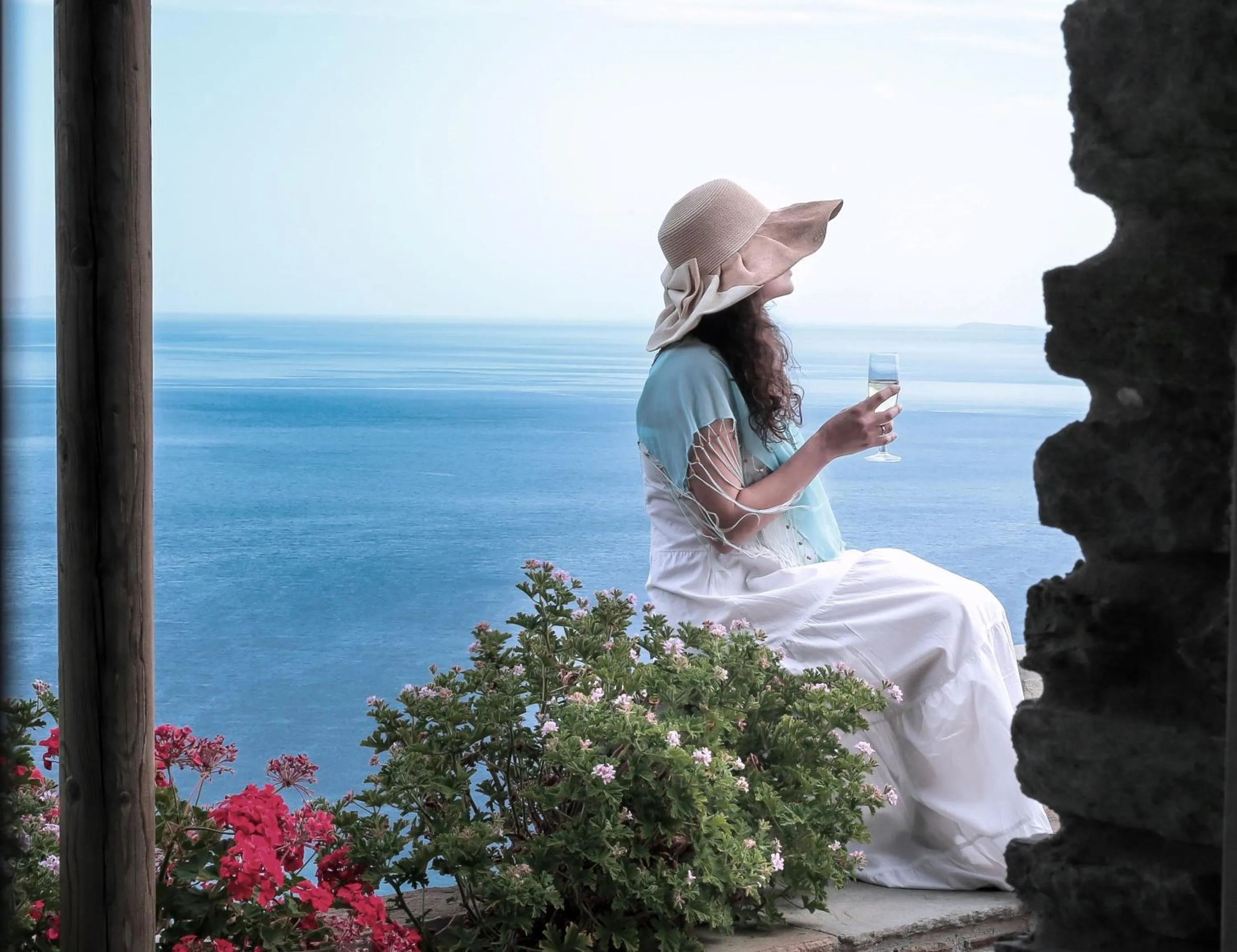 Balcony/Terrace in Aegean Castle Andros – Adults Only