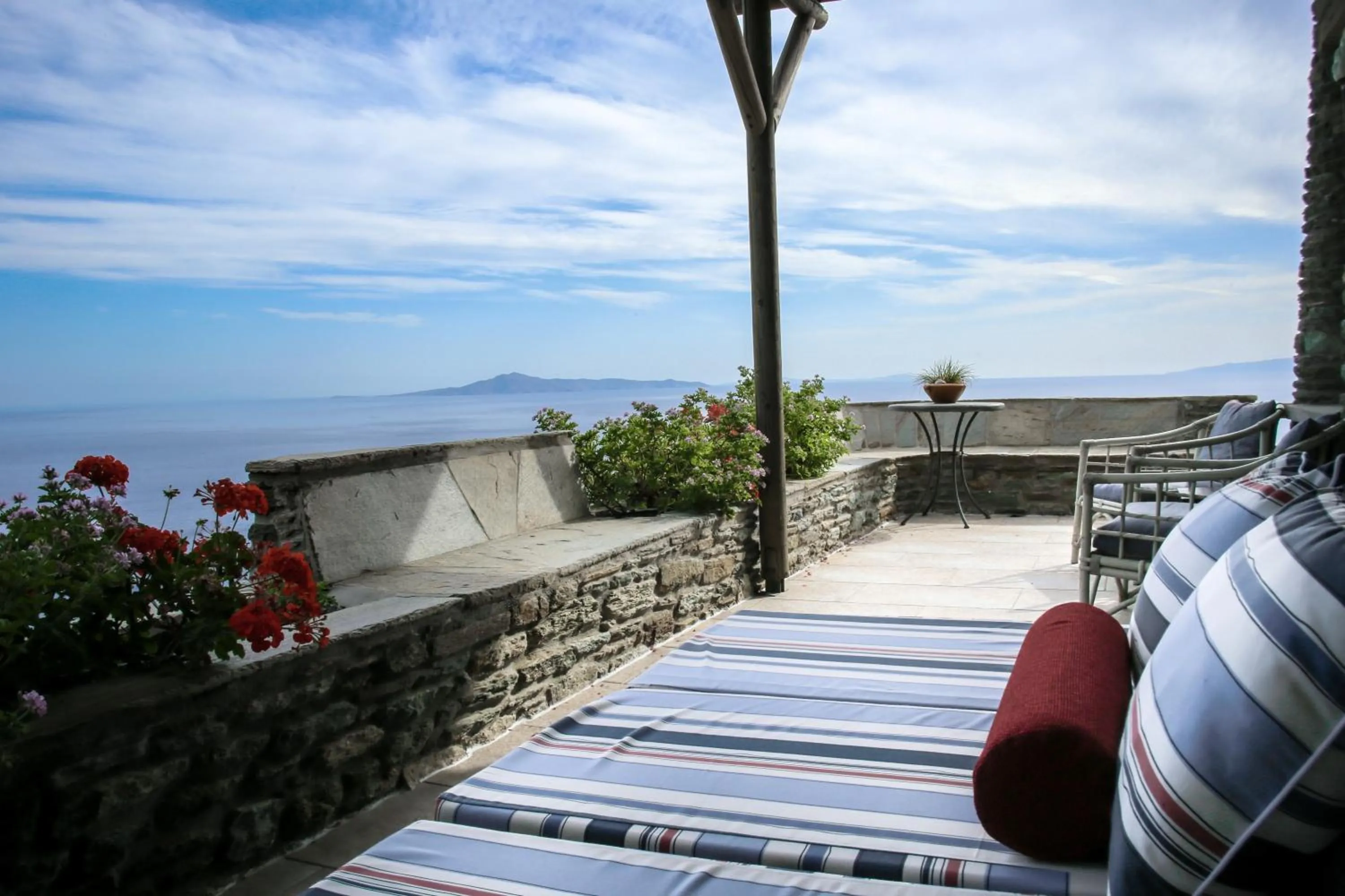Balcony/Terrace in Aegean Castle Andros – Adults Only