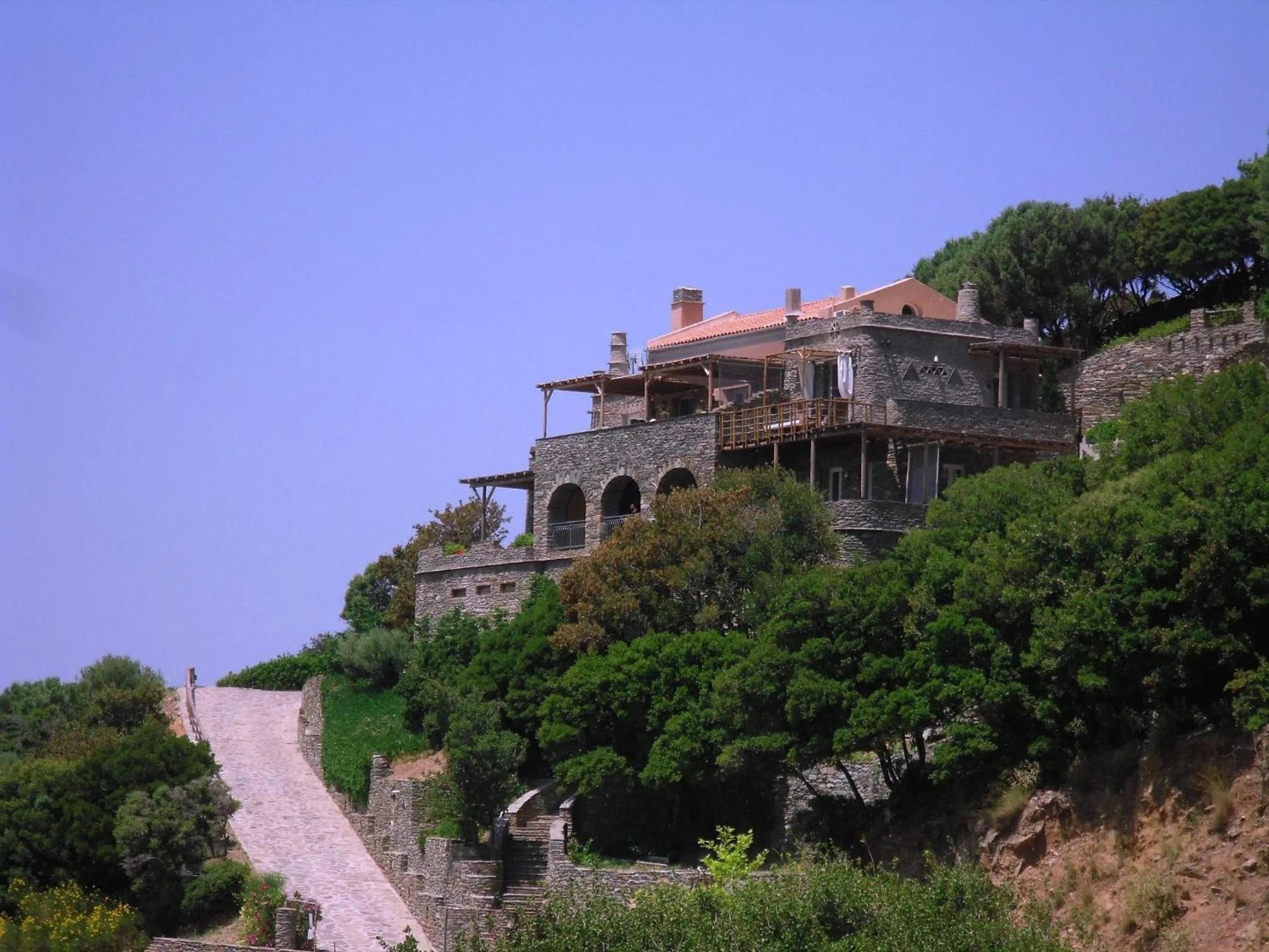 Facade/entrance in Aegean Castle Andros – Adults Only