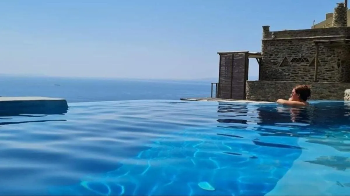 Swimming pool in Aegean Castle Andros – Adults Only