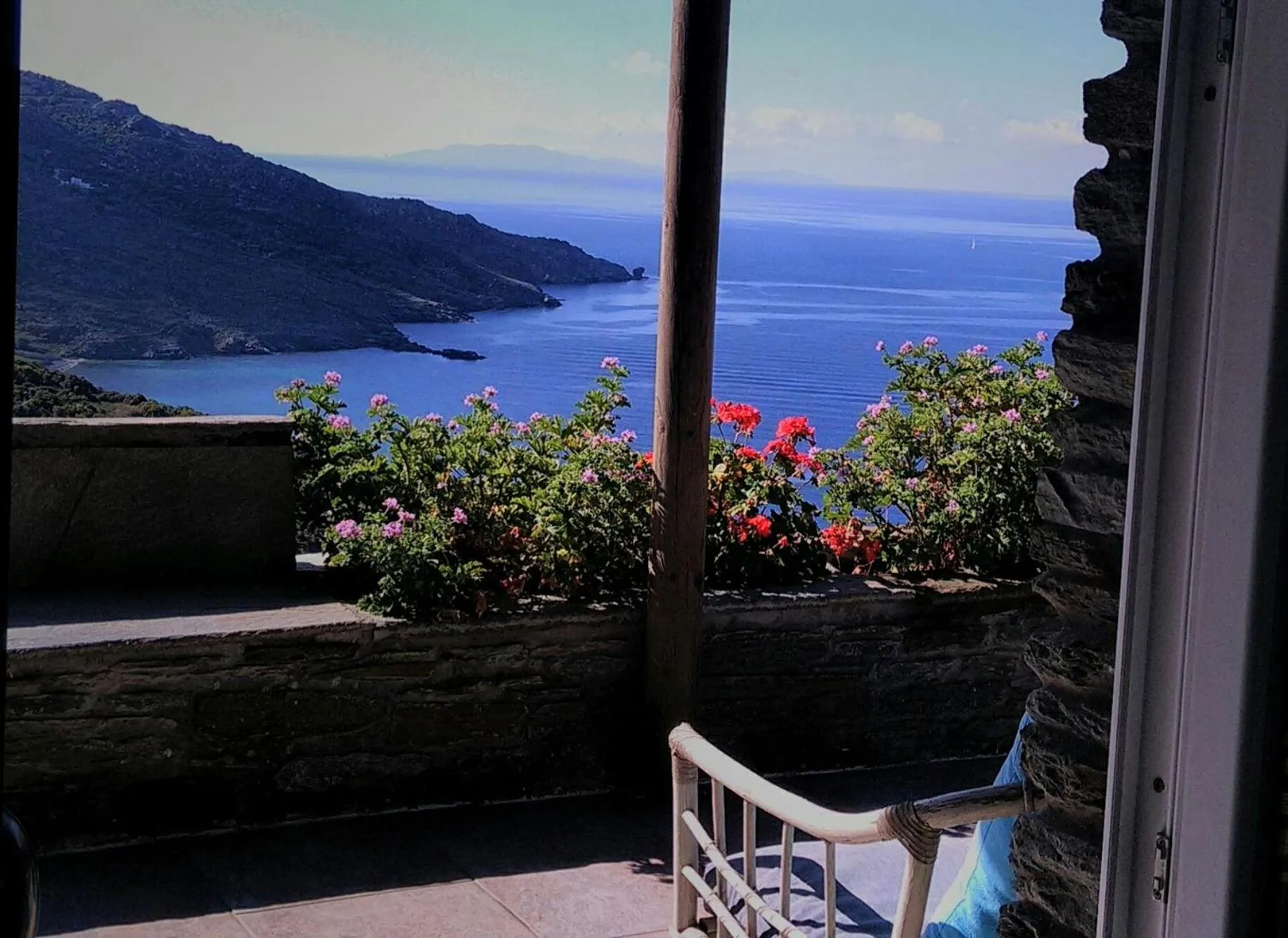 Balcony/Terrace in Aegean Castle Andros – Adults Only