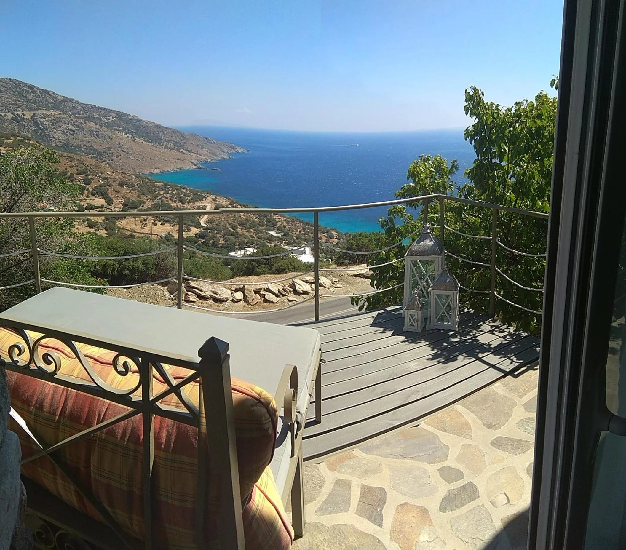 Balcony/Terrace in Aegean Castle Andros – Adults Only