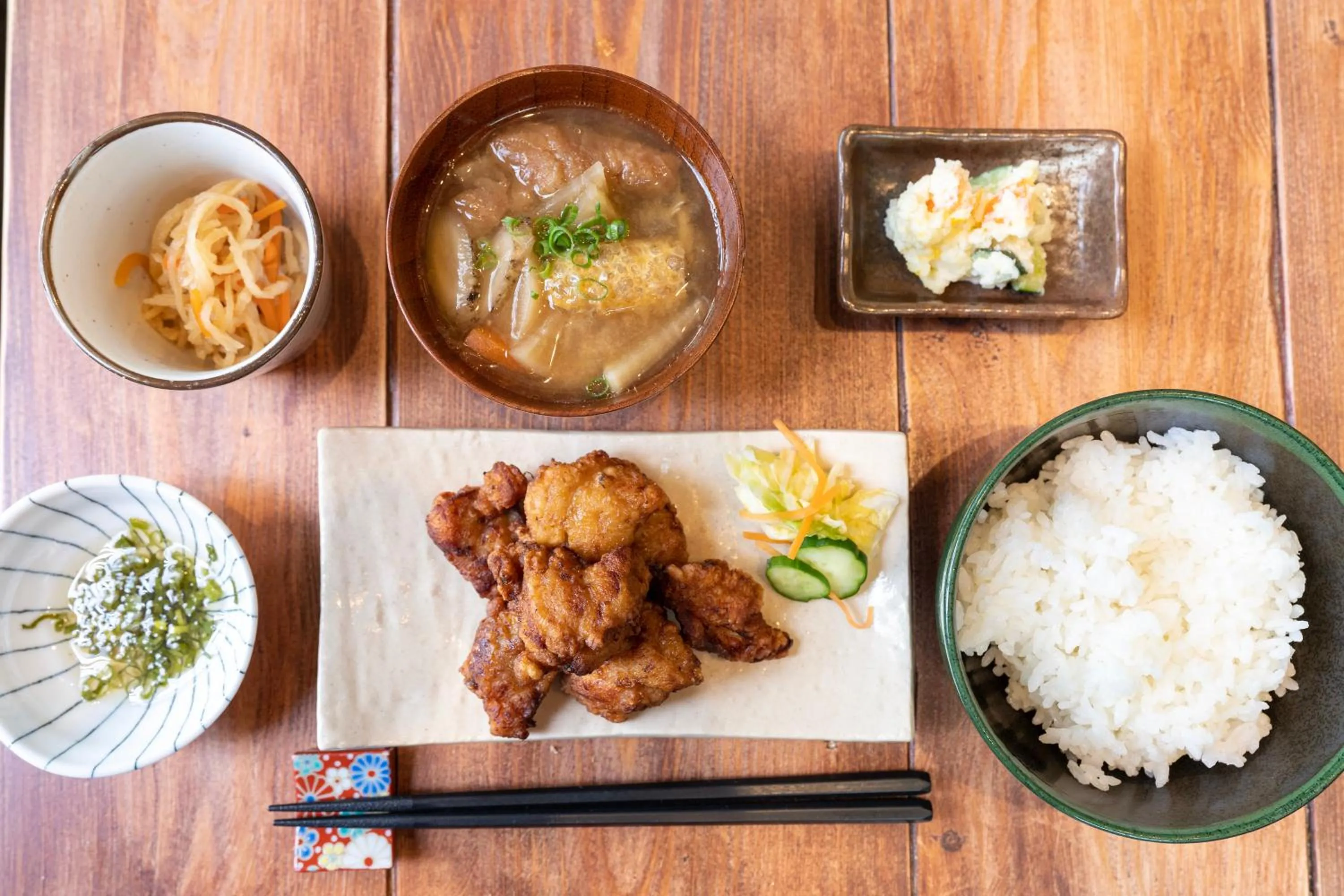 Dinner in Sendai Guest House UMEBACHI