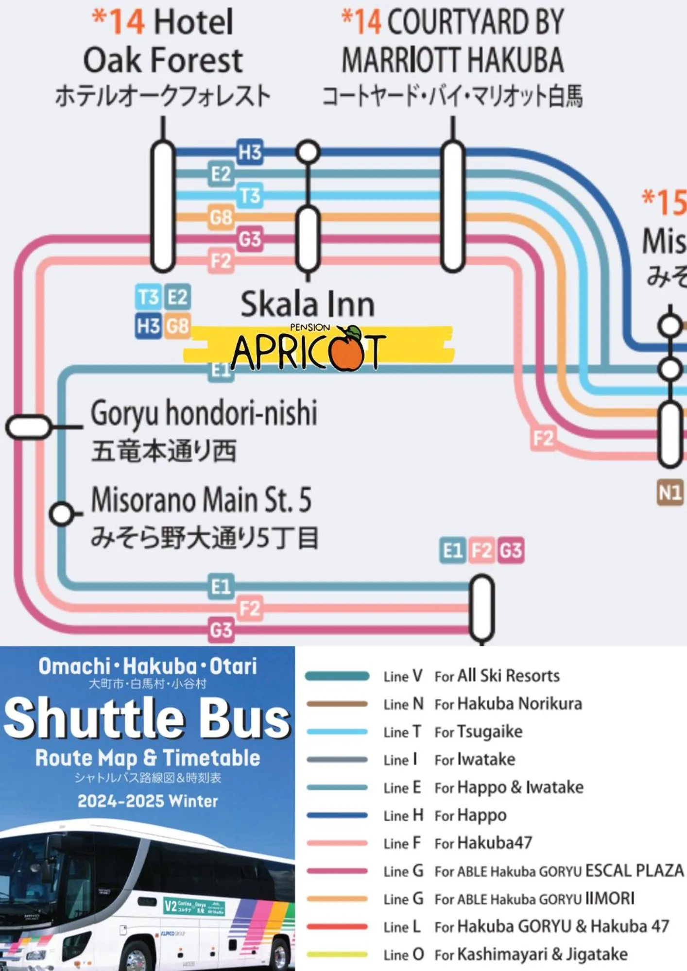 shuttle in Apricot Pension