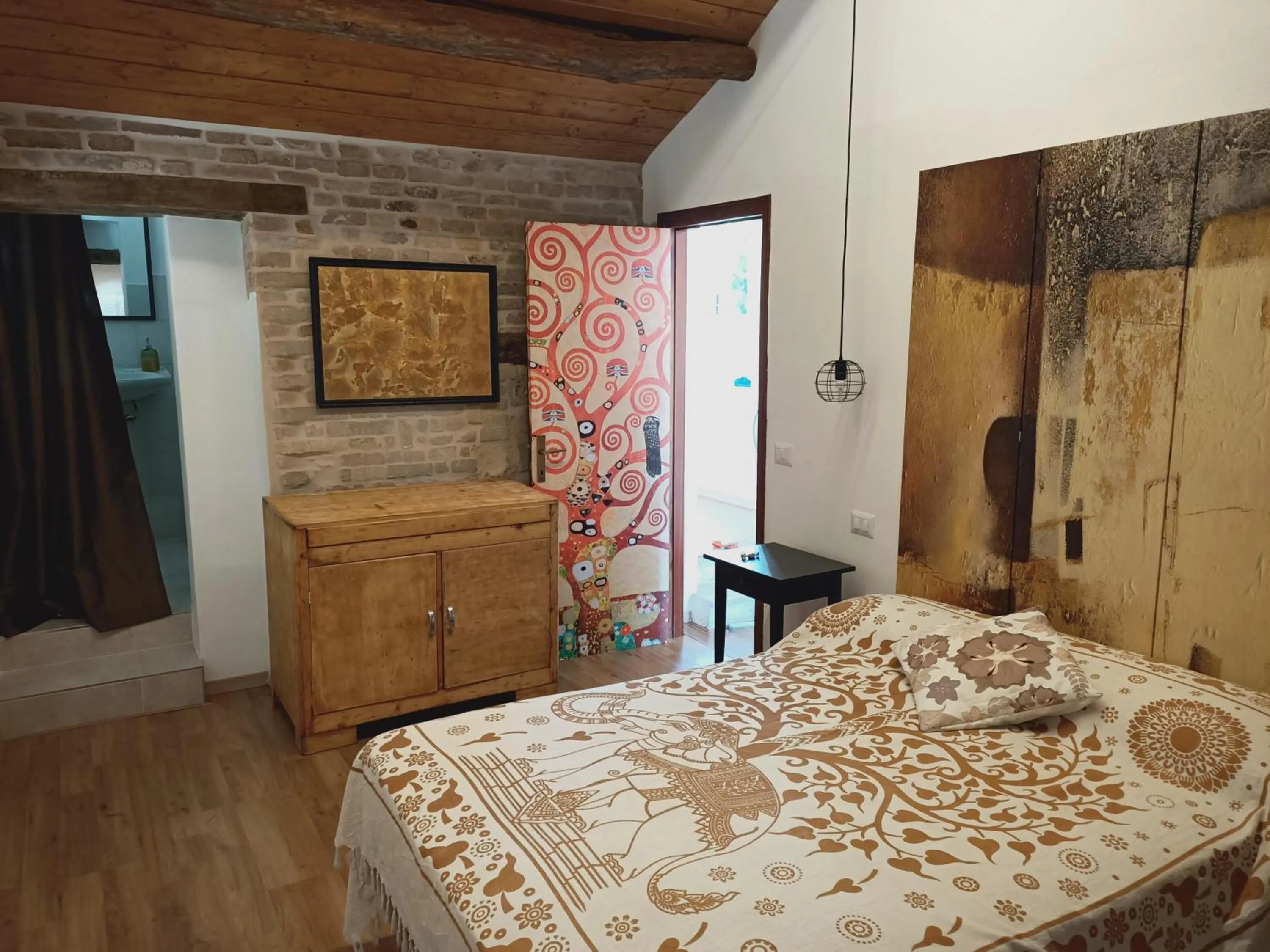 Bed in La casa sul tetto, Room's & Glamping