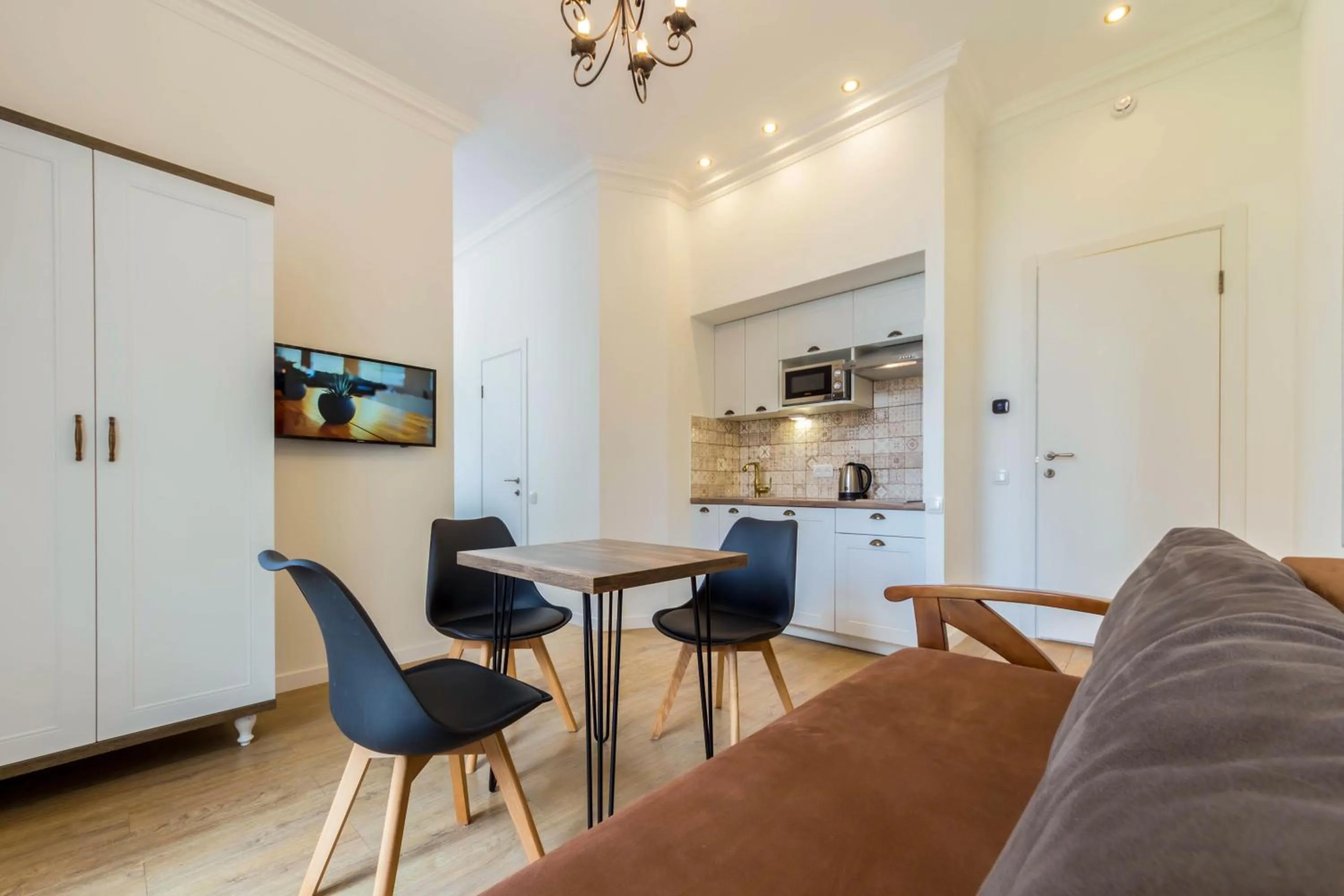 Kitchen or kitchenette in Scandinavian Apartments