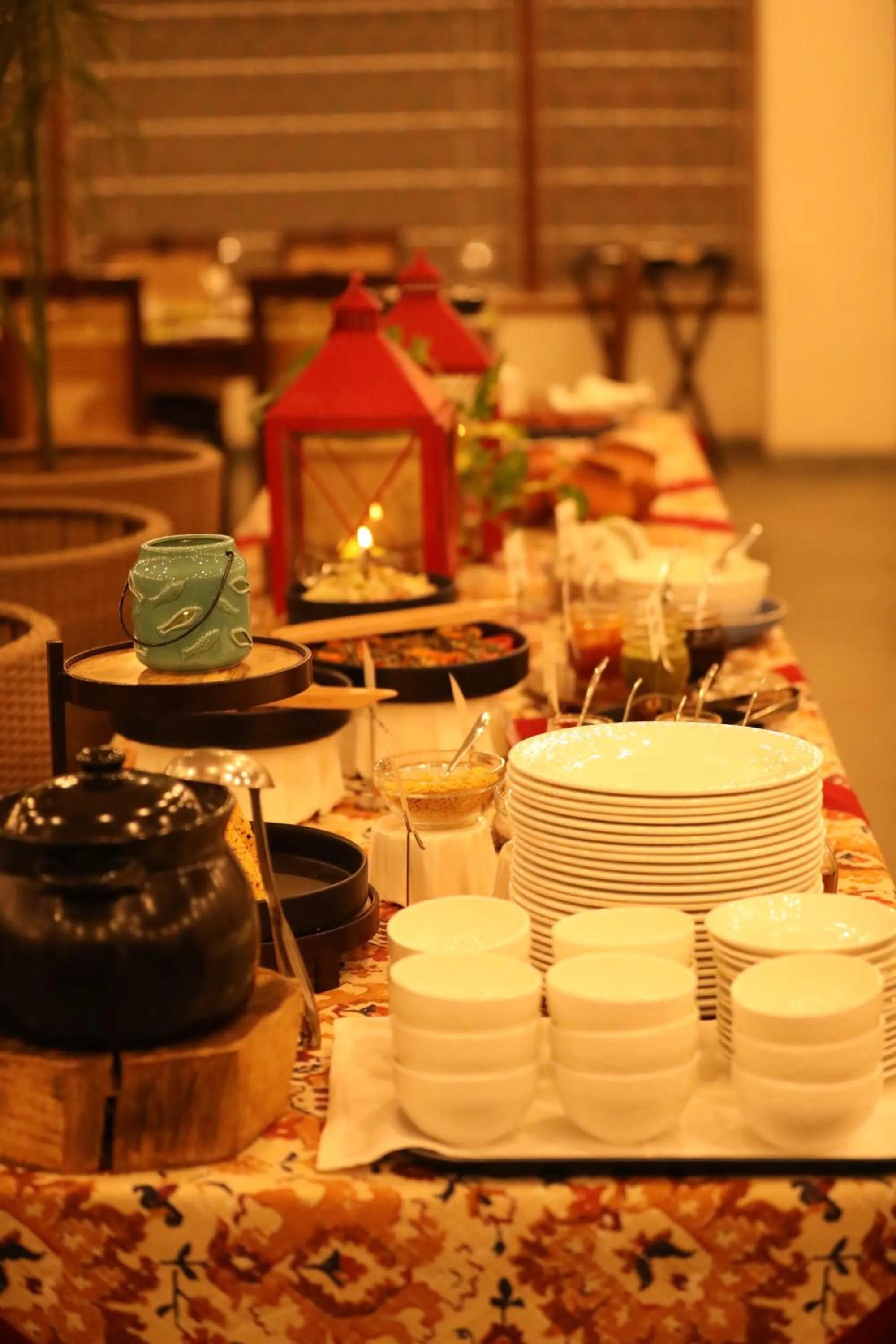 Buffet breakfast in Sariska Safari Lodge