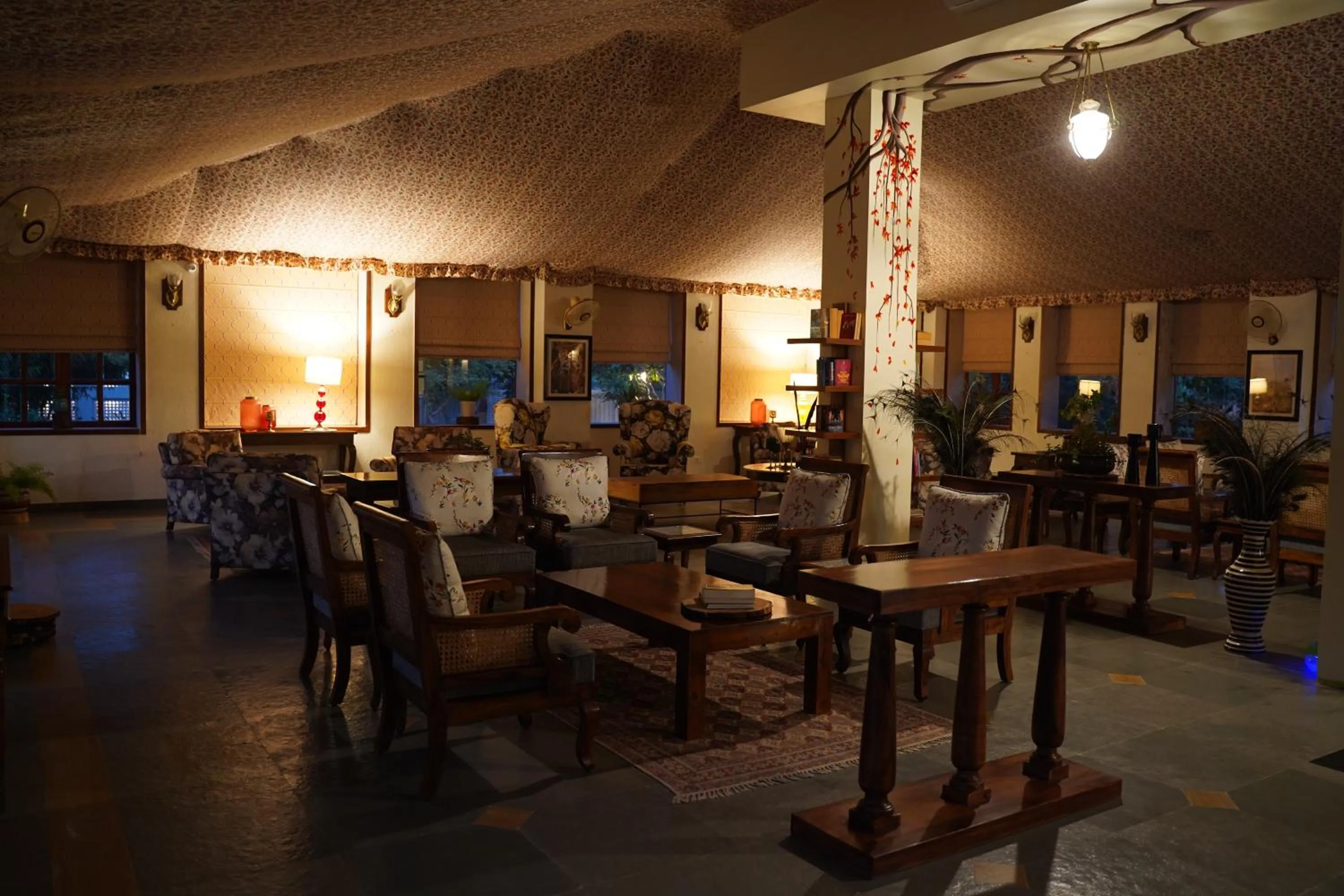 Seating area in Sariska Safari Lodge