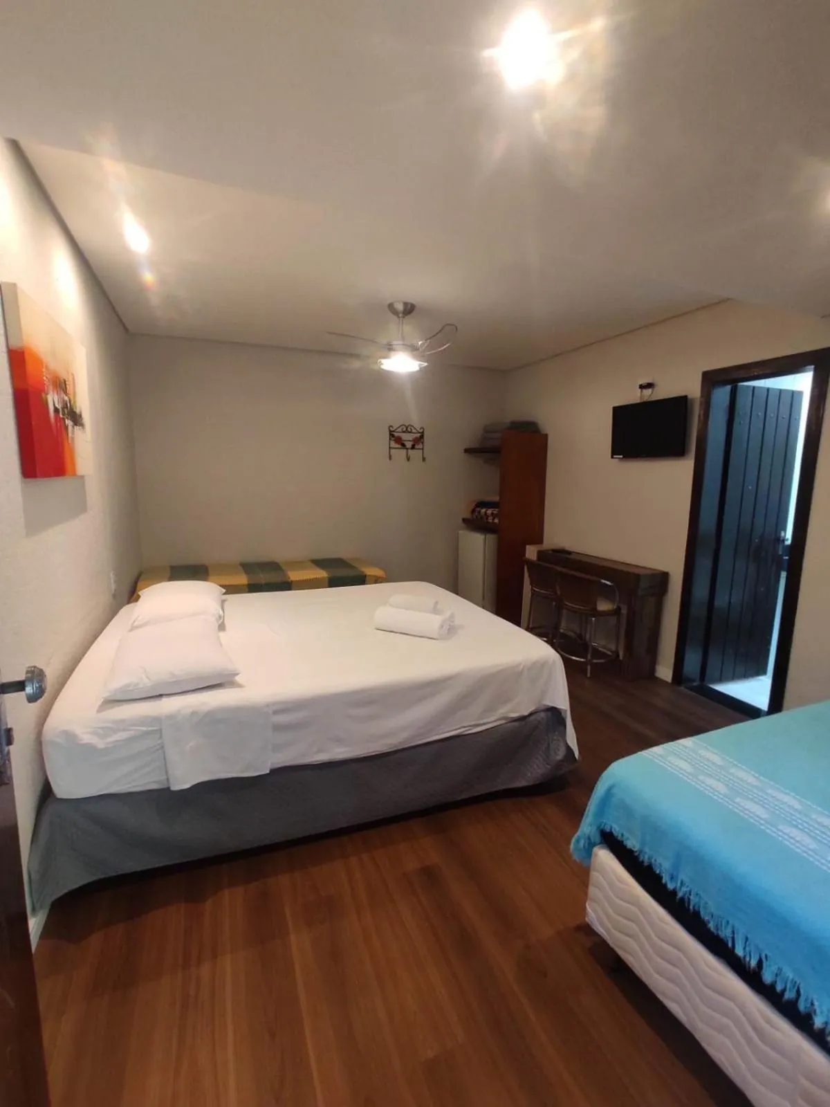 Bed in Pousada Banana Cipó